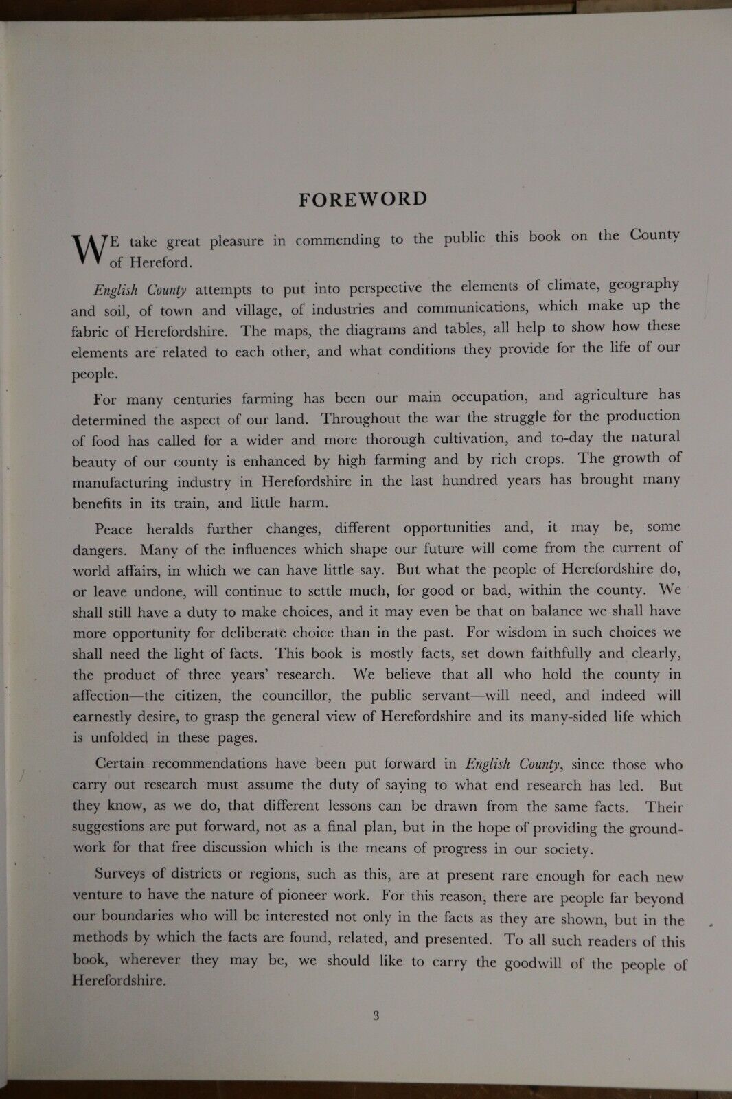 English County Planning Survey Of Herfordshire 1946 - Antique Town Planning Book