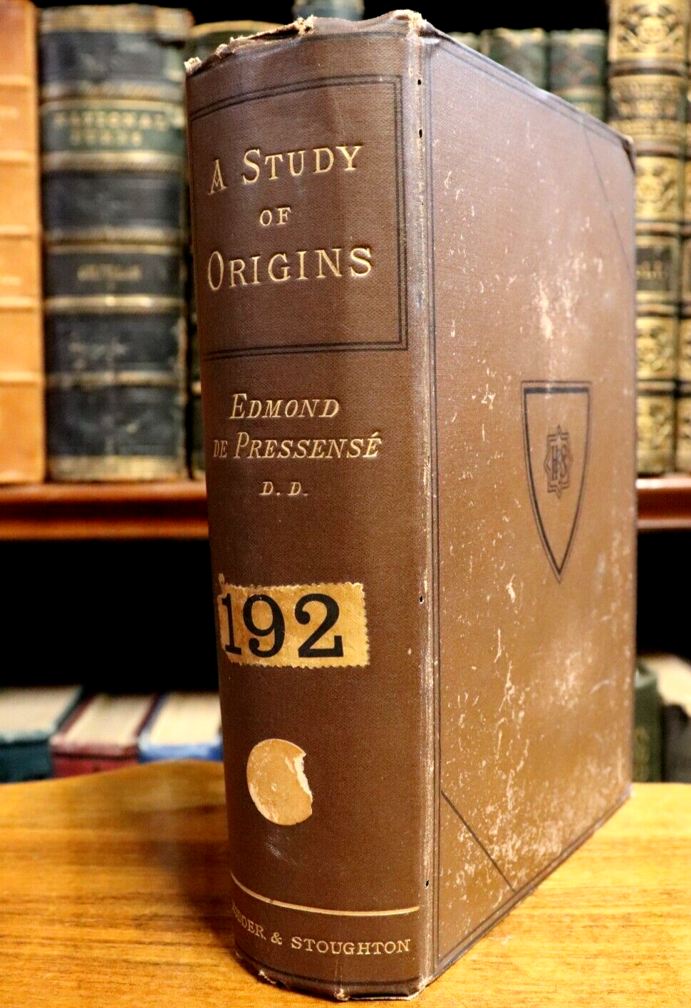 1883 A Study Of Origins by E De Pressense' 1st Edition Antique Theology Book