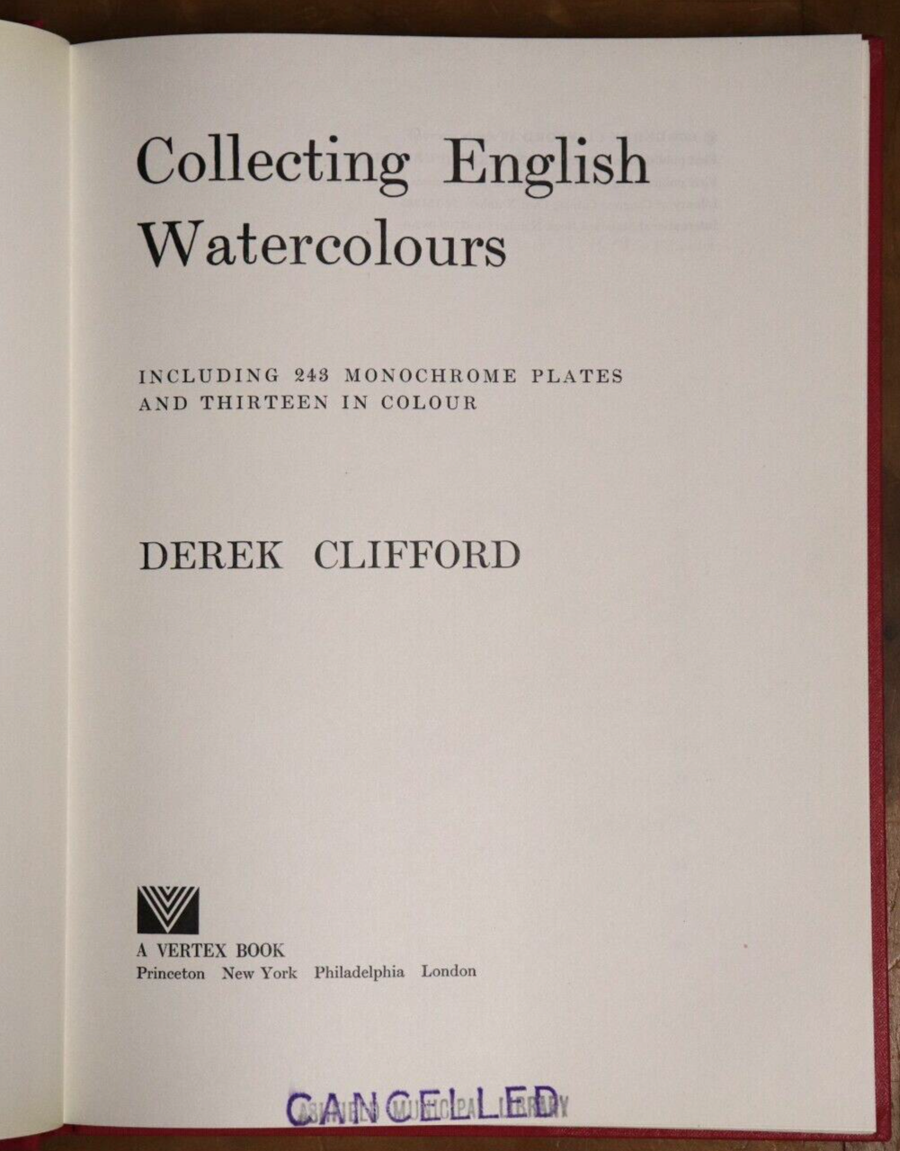 1971 Collecting English Watercolours by Derek Clifford Art Book - 0