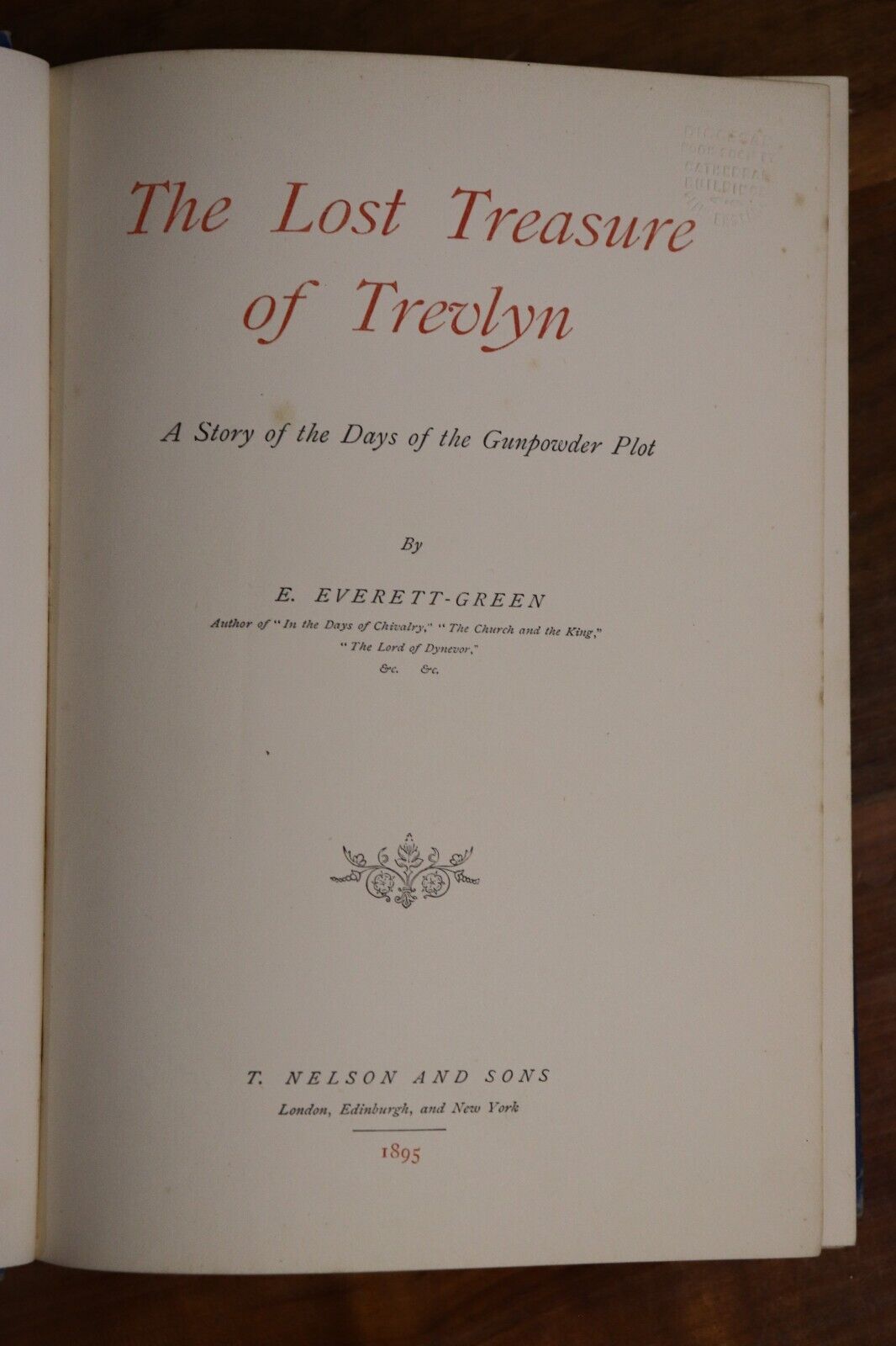 The Lost Treasure Of Trevlyn by E Everett Green - 1895 - Classic Literature Book