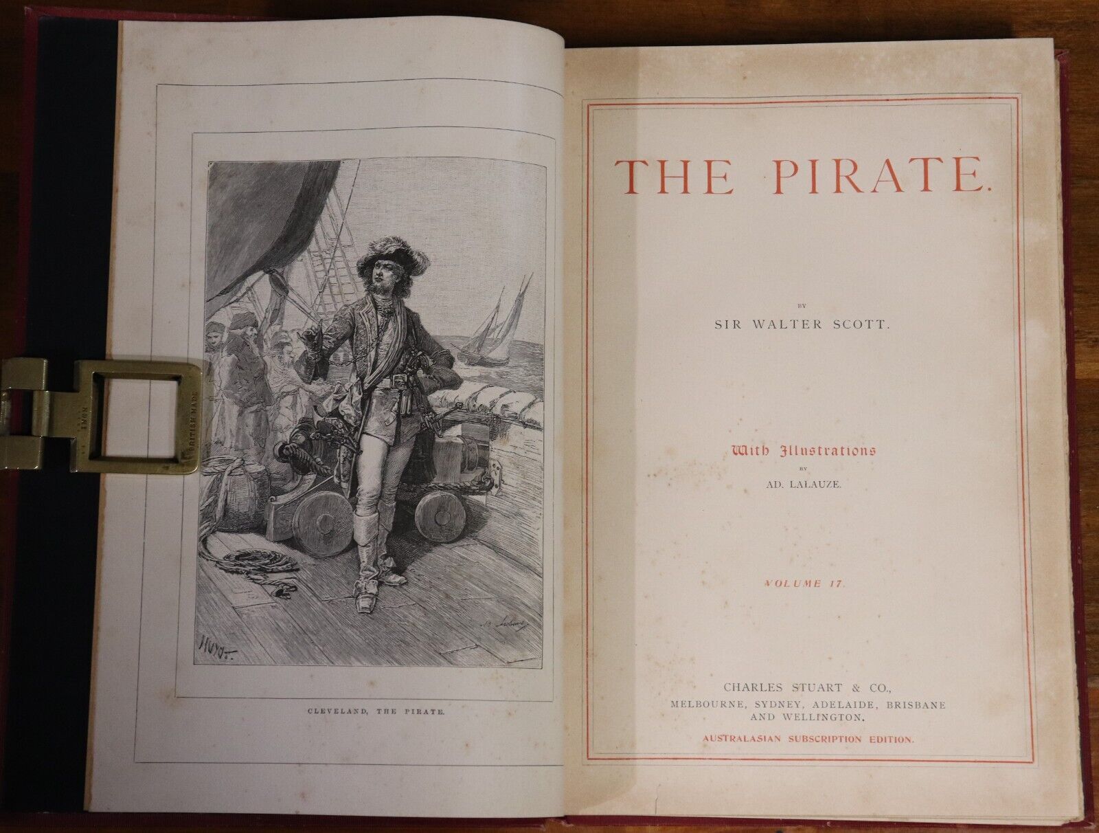 The Pirate by Sir Walter Scott - c1890 - Antique Literature Book - 0