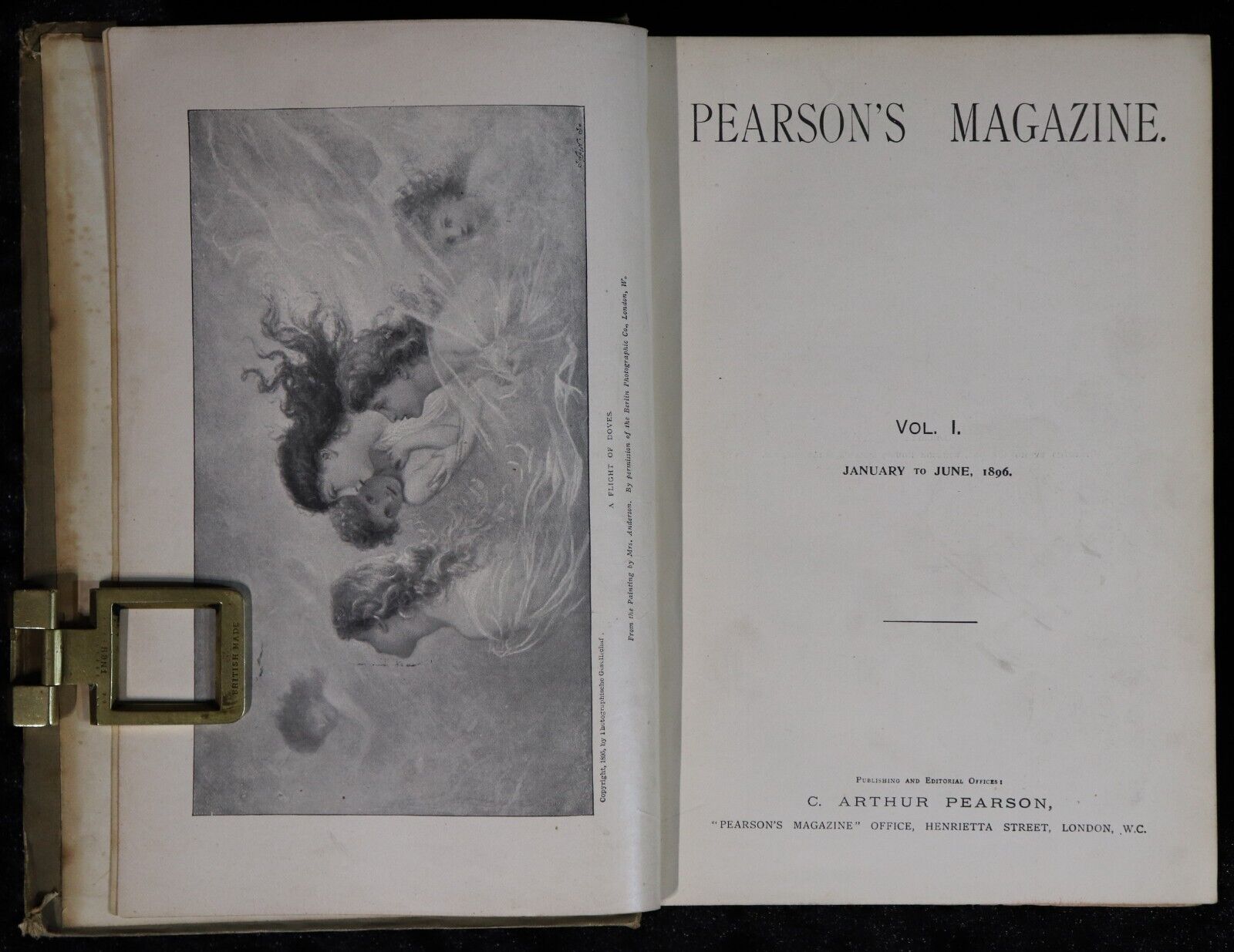 1896 Pearson's Magazine: Rudyard Kipling Antiquarian Literature Book - 0