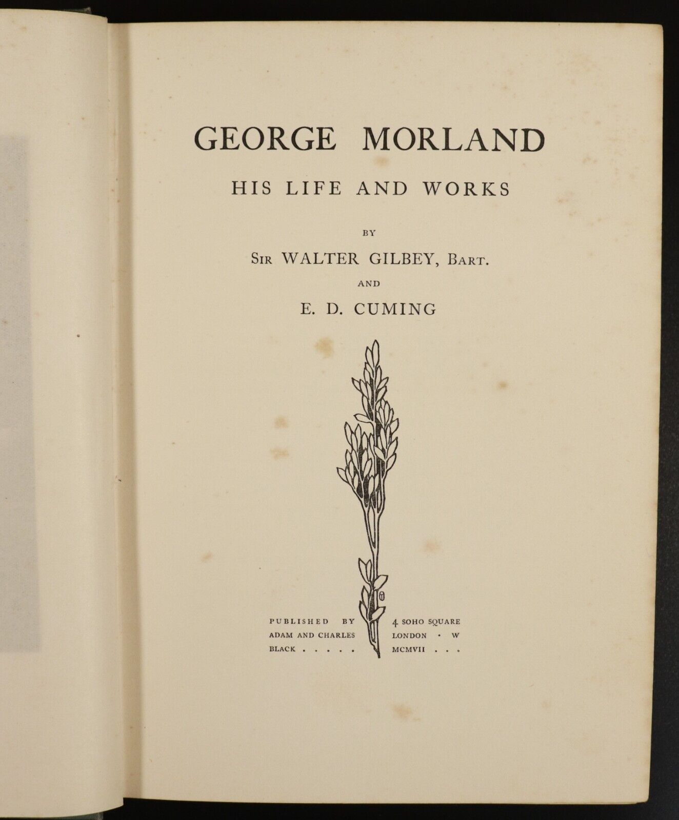 1907 George Morland: His Life & Works Antique British Art History Book