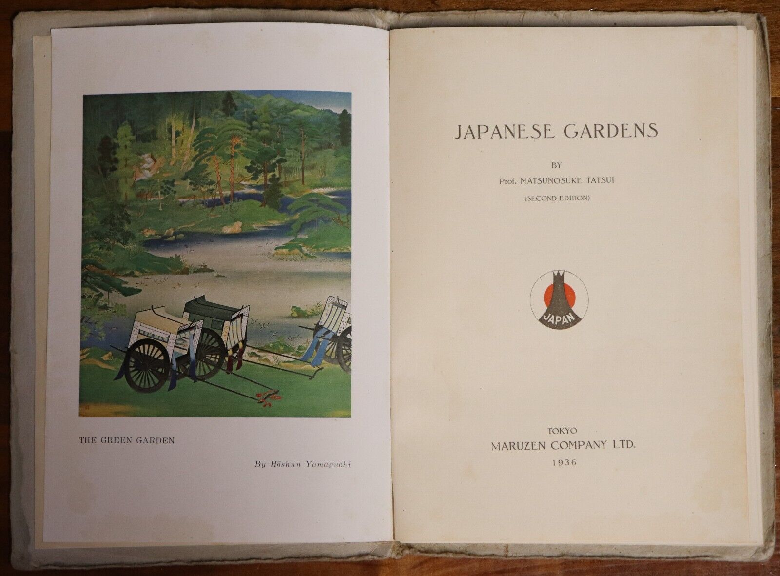 Japanese Gardens by Prof. Tatsui - 1936 - Antique Garden Architecture Book