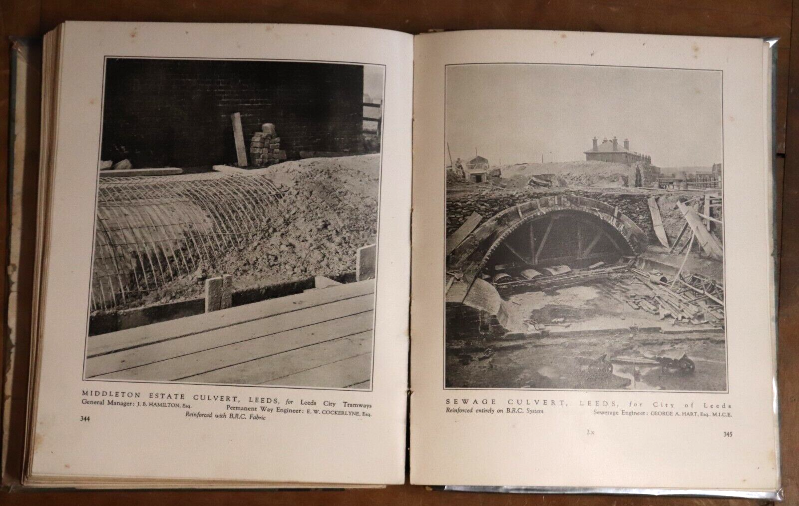 1923 B.R.C. Structures: Reinforced Concrete Antique Architecture Book