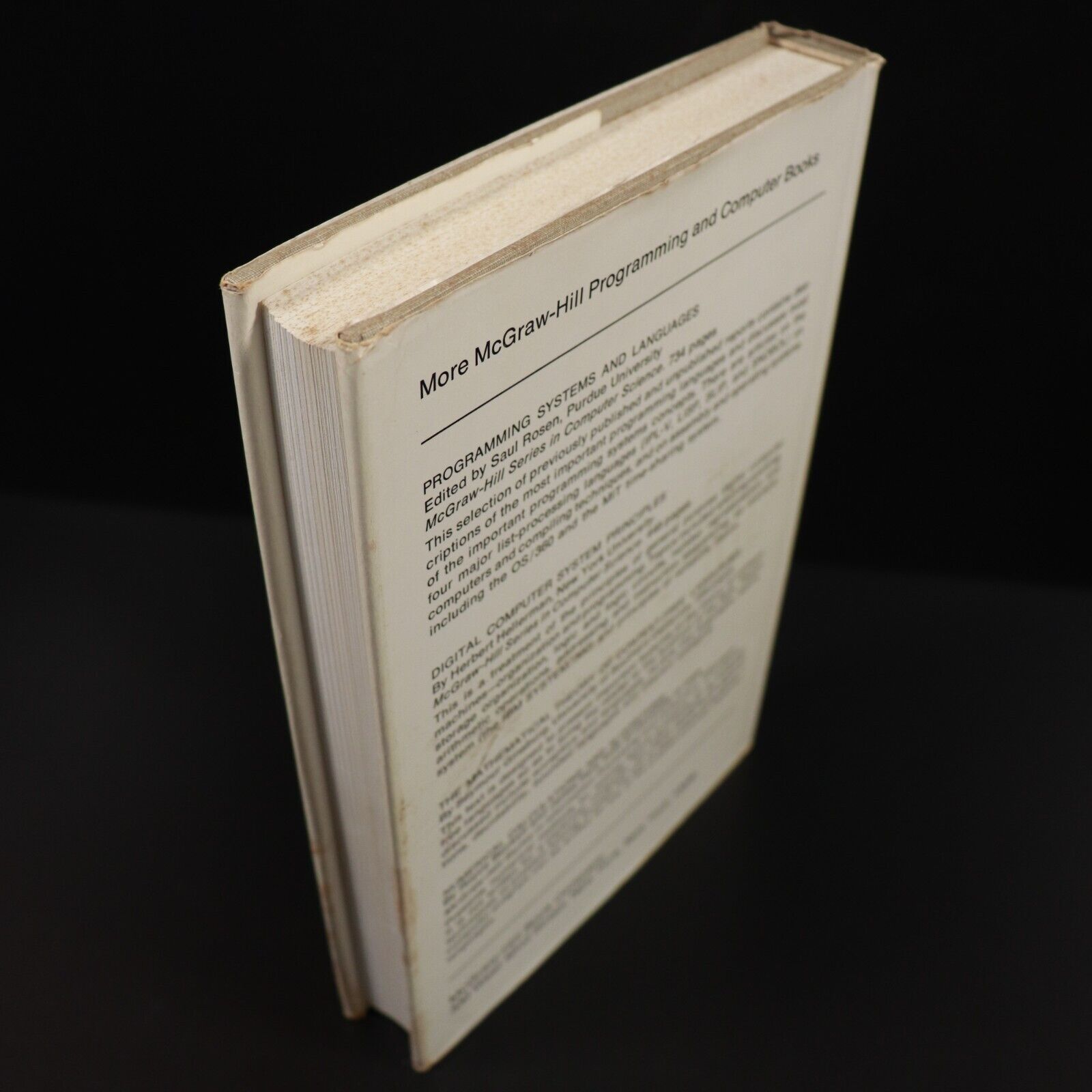 1968 Programming Languages by Peter Wegner Vintage Computer Science Book