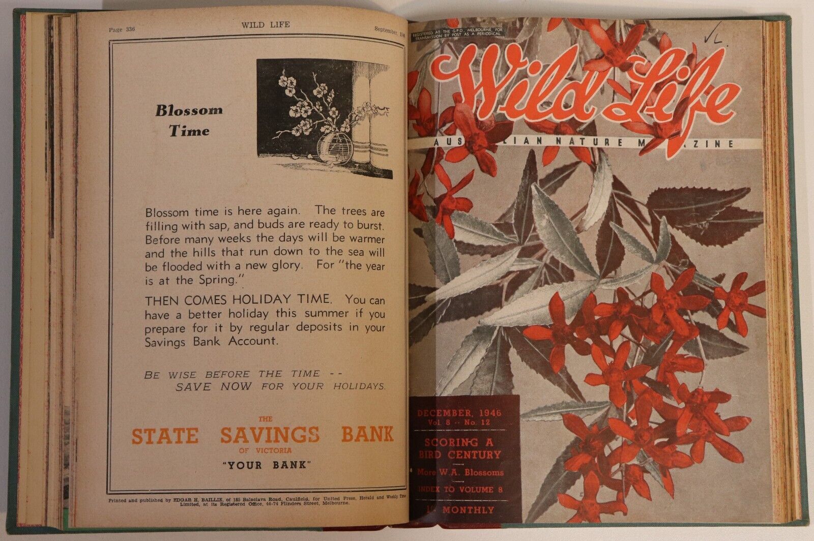 Wildlife: Australian Nature Magazine - 1946 - Antique Natural History Books