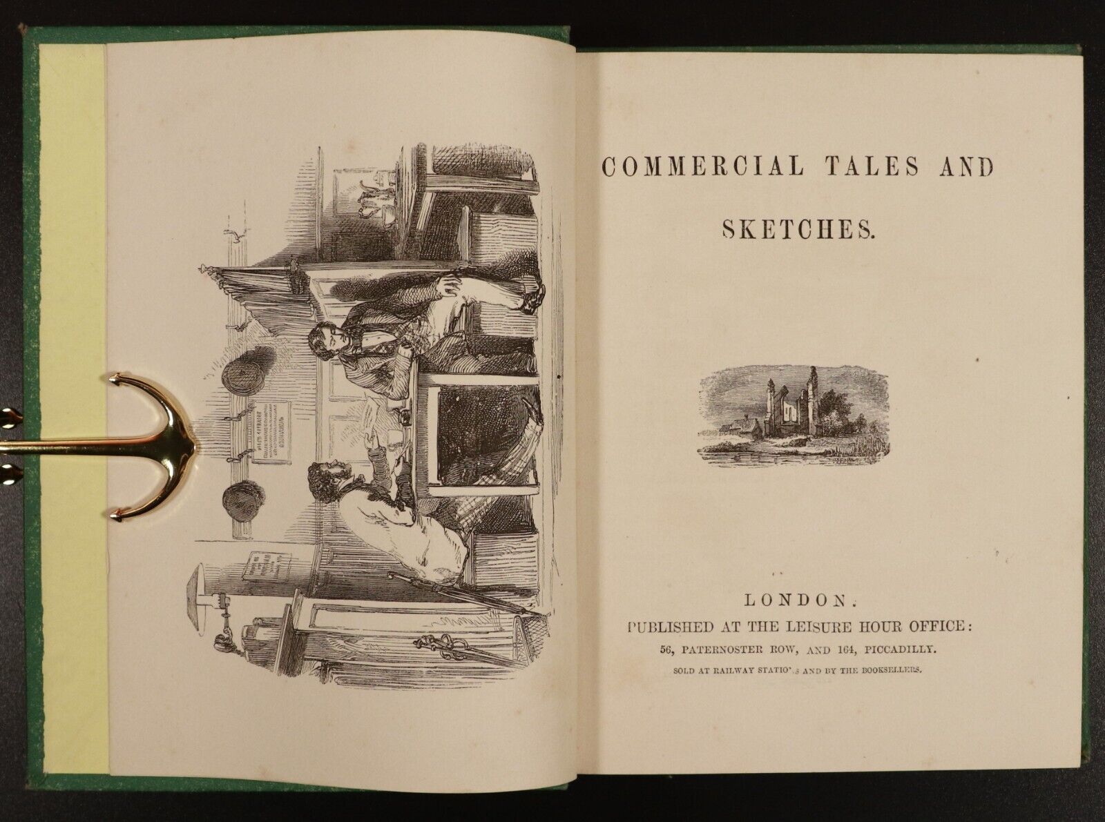 c1870 Commercial Tales & Sketches Antiquarian British Fiction Book - 0
