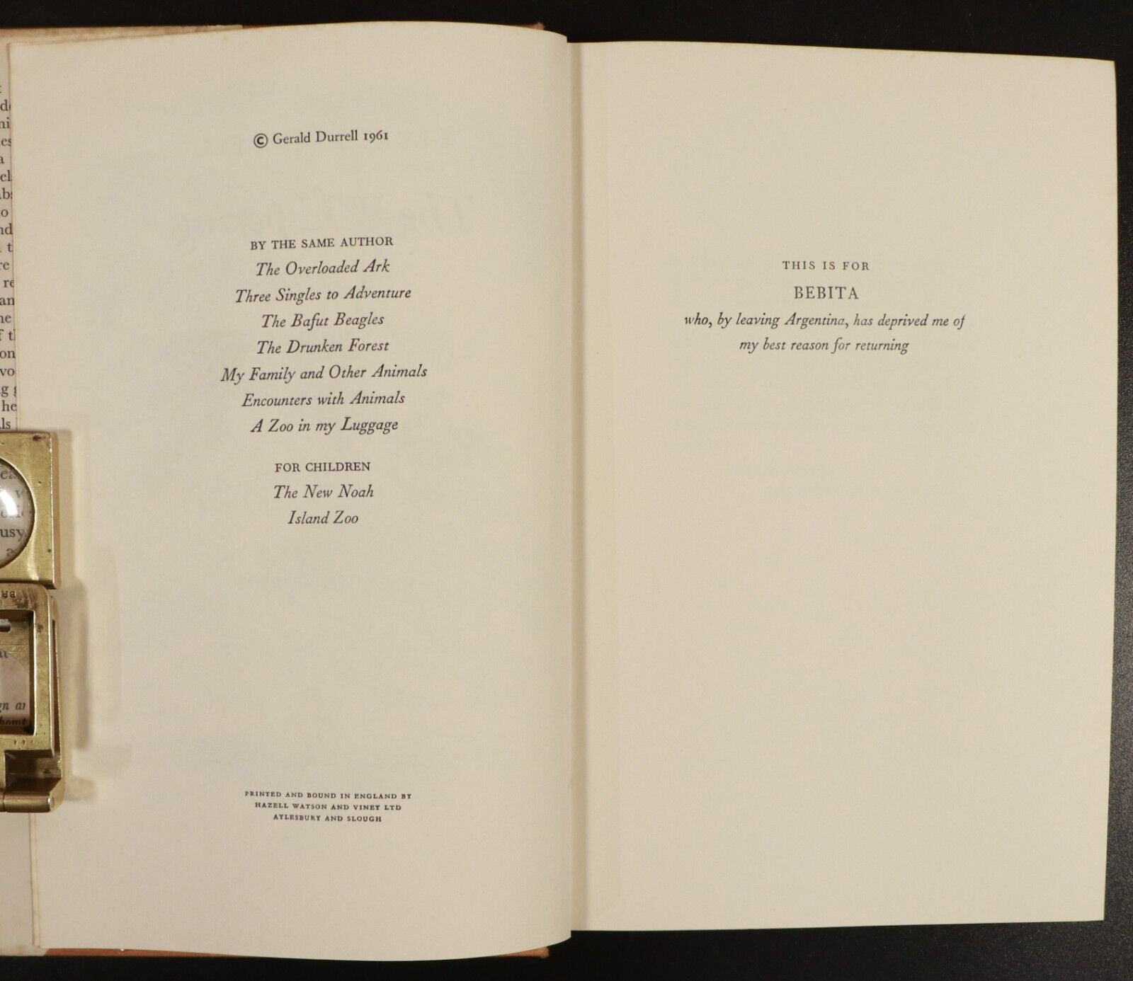 1961 The Whispering Land by Gerald Durrell South American Travel Book Patagonia