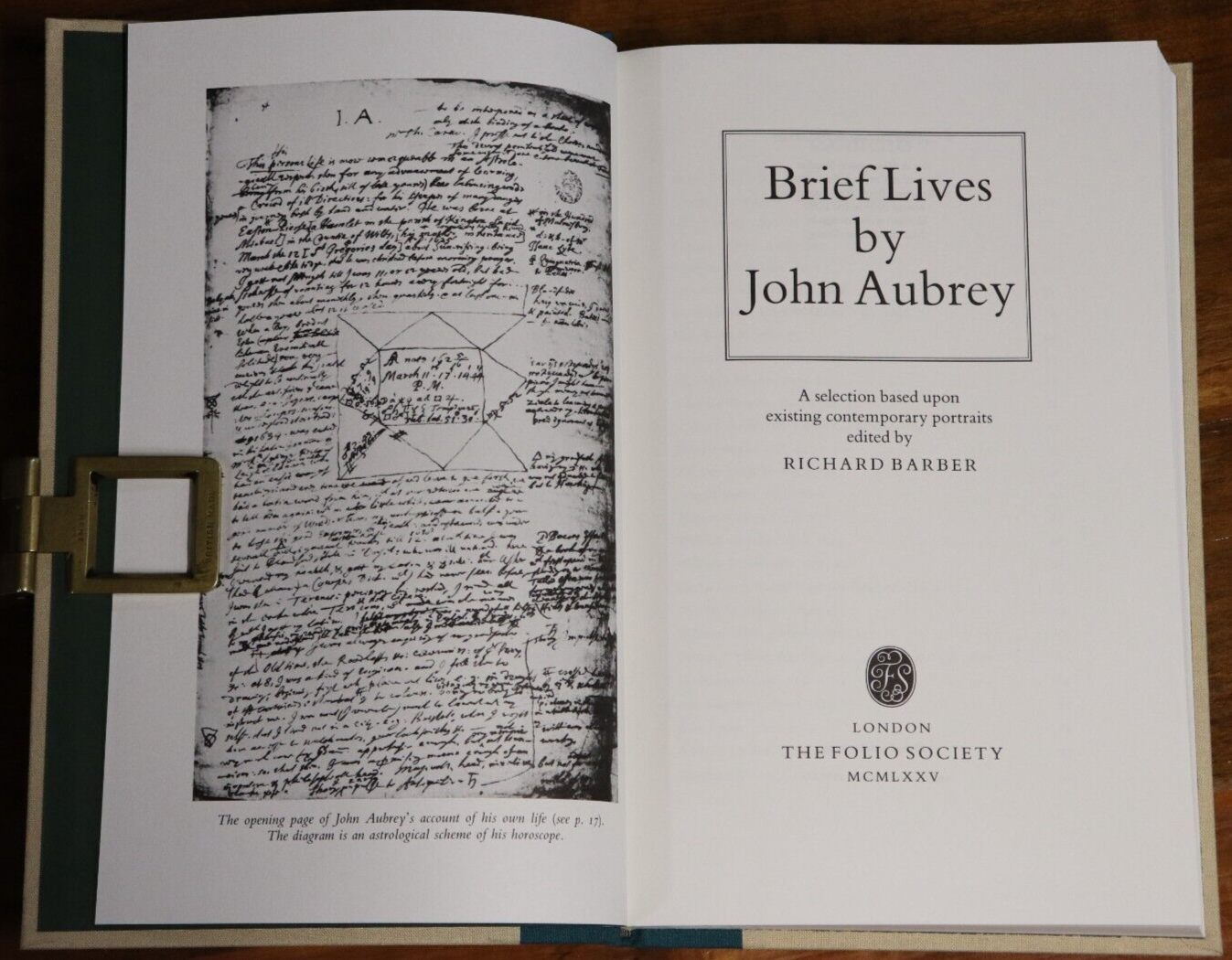 Brief Lives by John Aubrey - 1999 - Folio Society - History Book - 0