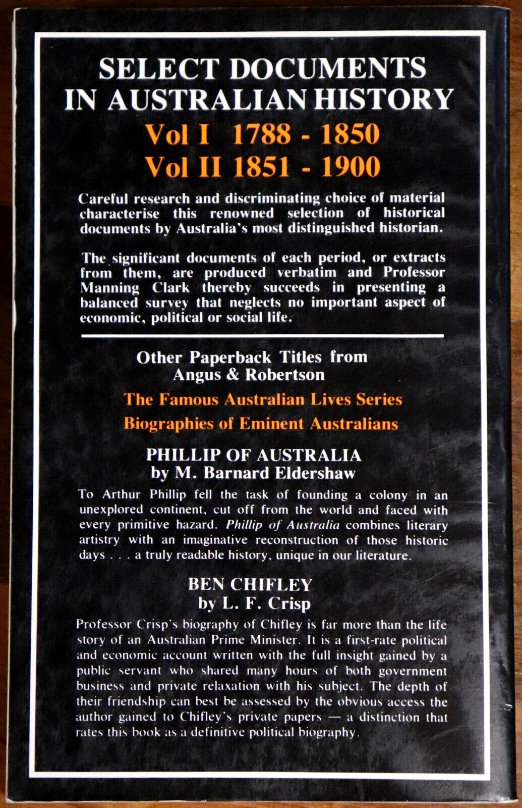 Select Documents In Australian History by Manning Clark - 1977 - History Book