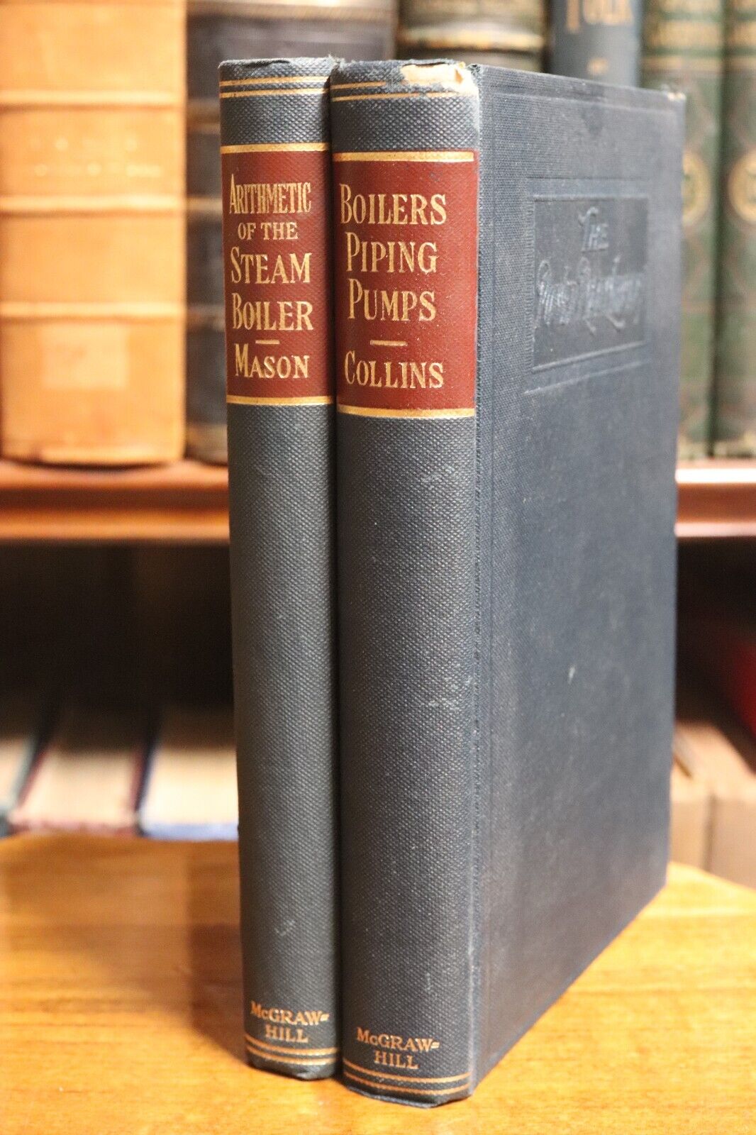 The Power Plant Library 2 Volumes - 1908 - Antique Steam Boiler Books