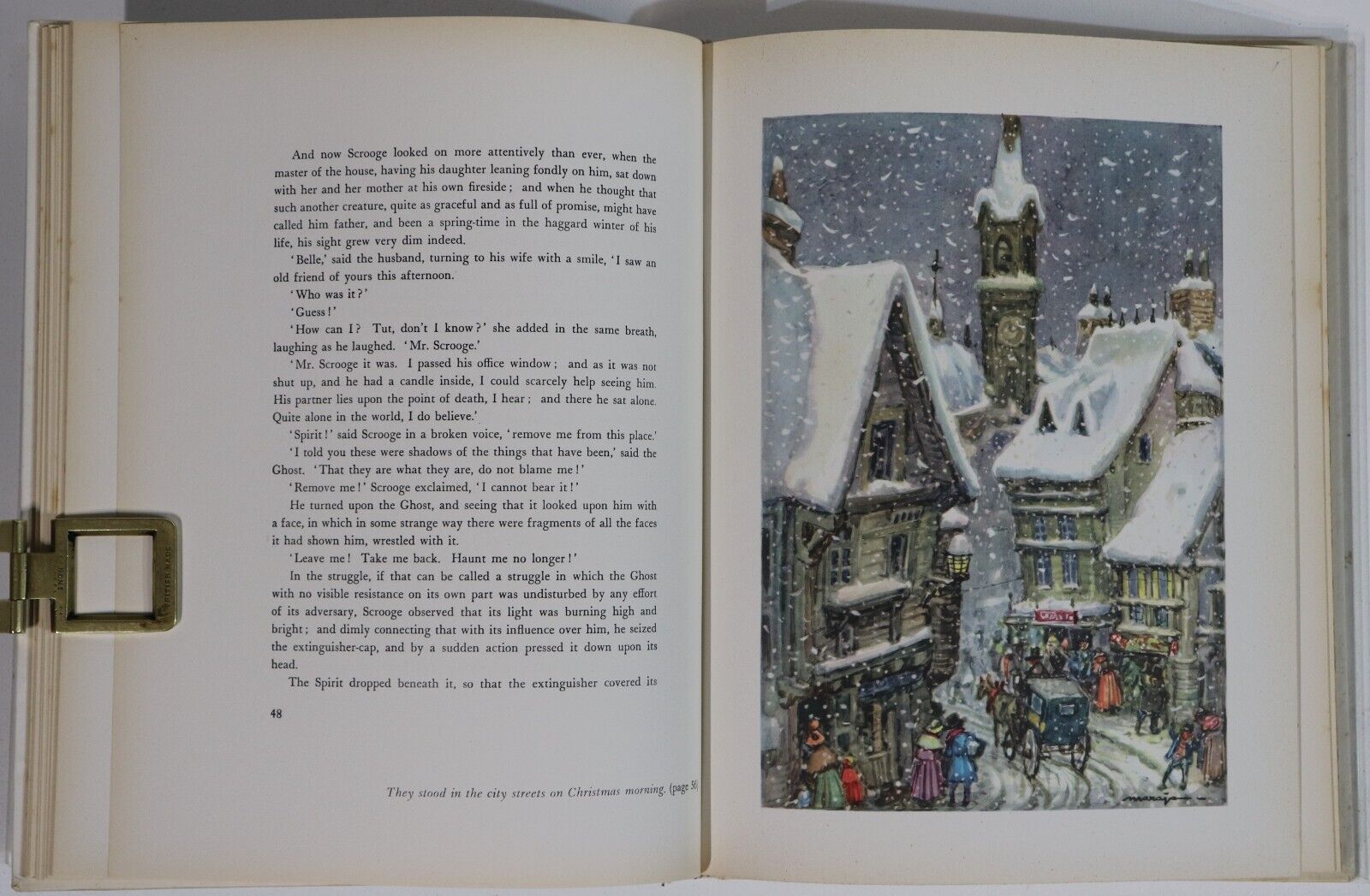 A Christmas Carol: Charles Dickens - 1960 - Vintage Illustrated Literature Book