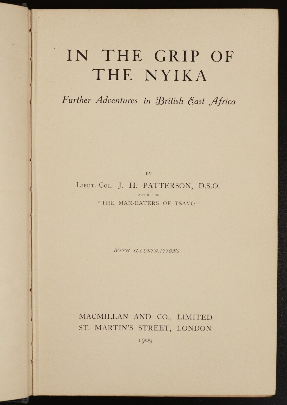 1909 In The Grip Of Nyika by JH Patterson Antique British African History Book - 0