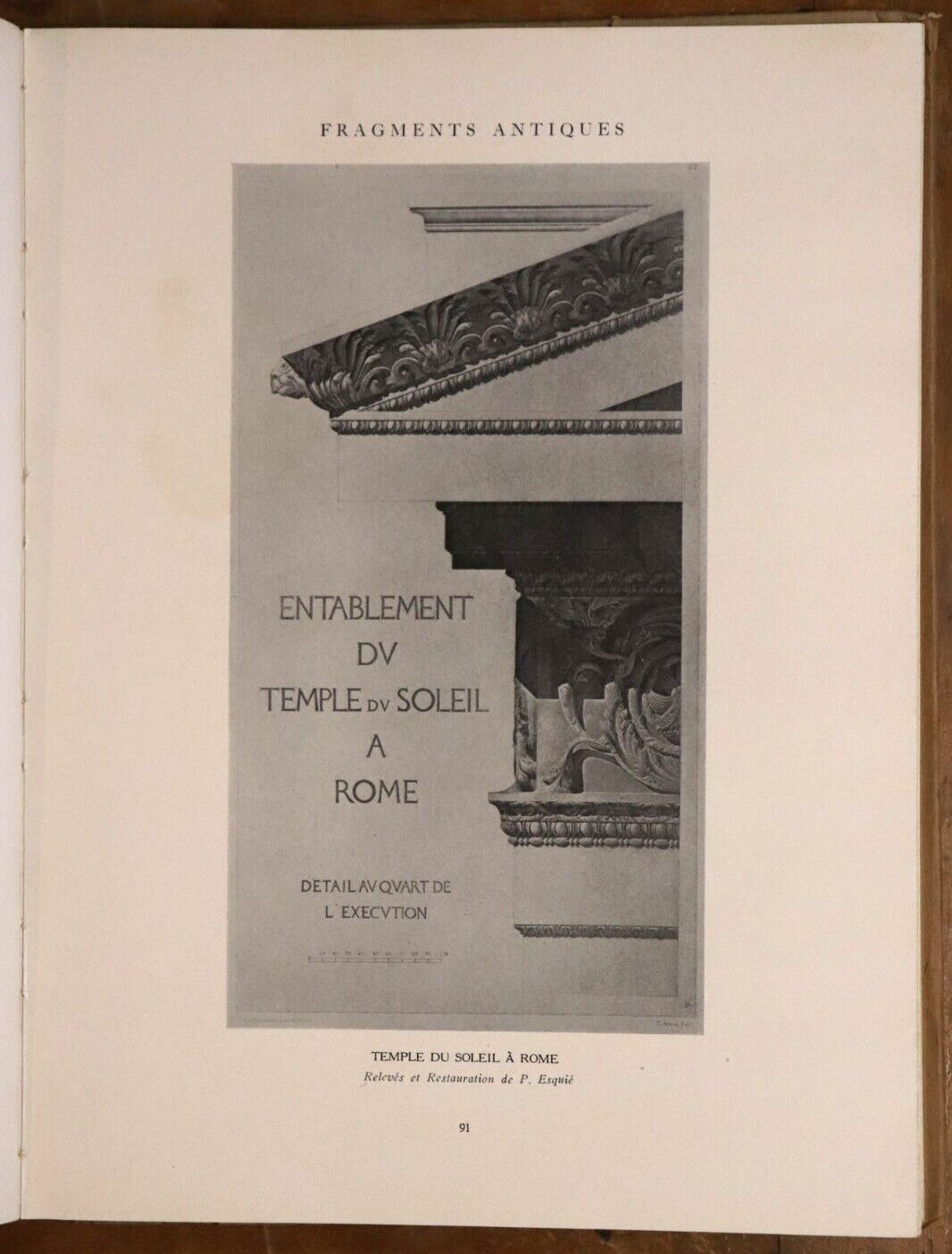 1923 D'Espouy: Fragments D'Architecture Antique 1st Edition Reference Book