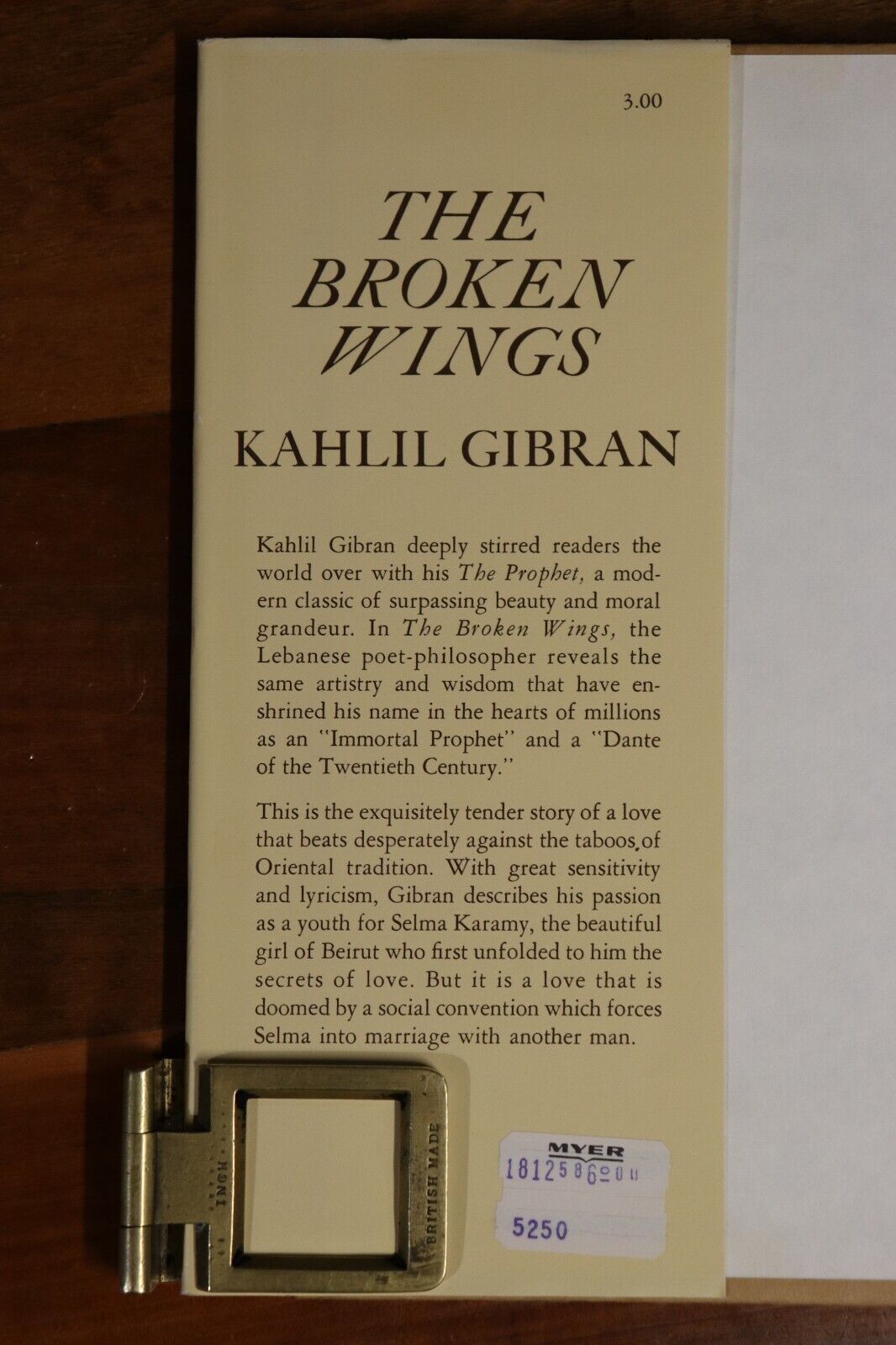 1957 The Broken Wings by Kahlil Gibran Vintage Philosophy Literature Book - 0