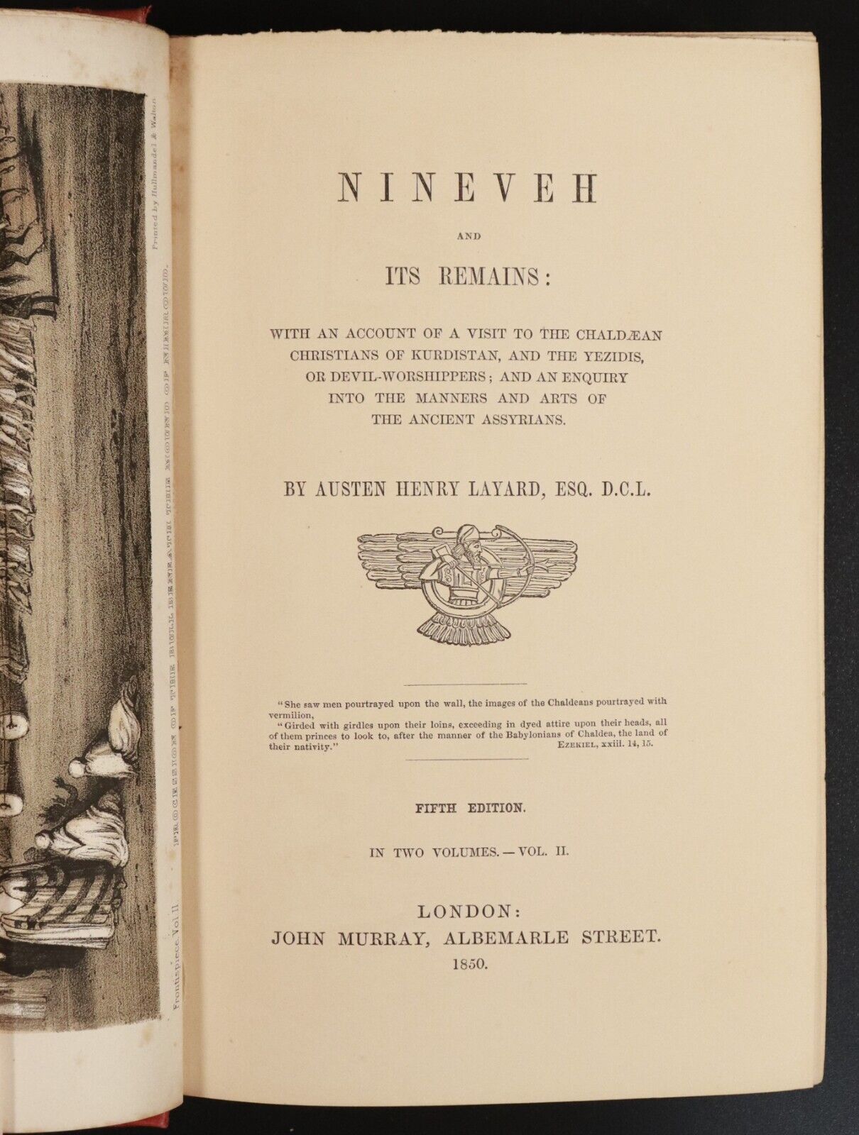 1850 2vol Nineveh And Its Remains by A.H. Layard Antiquarian Book Set Babylon