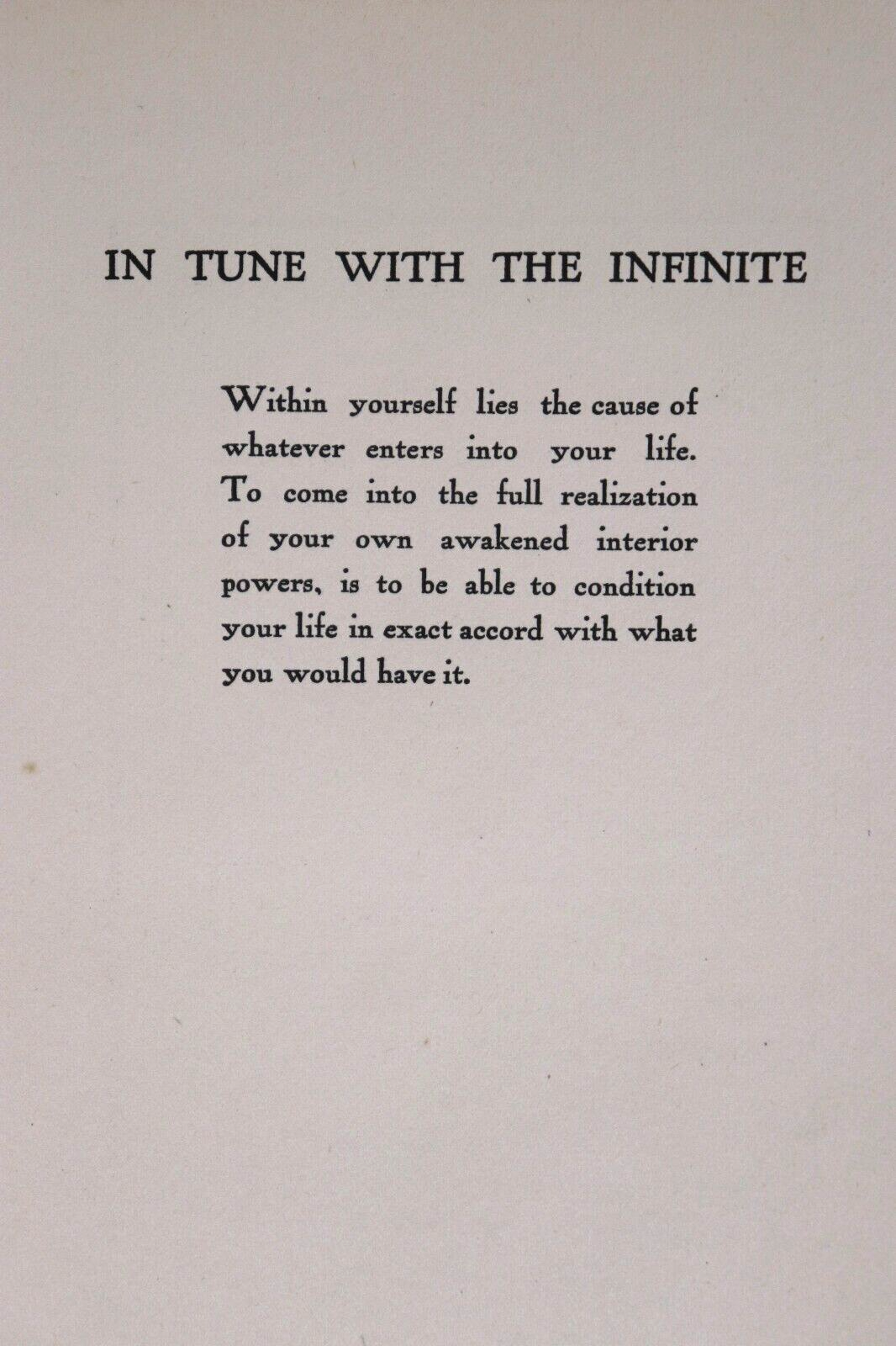 In Tune With The Infinite by Ralph W. Trine - 1910 - Antique Theology Book - 0