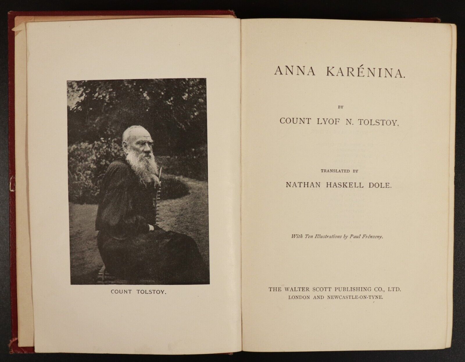 c1900 Anna Karenina by Count Lyof N. Tolstoy Antique Classic Fiction Book - 0