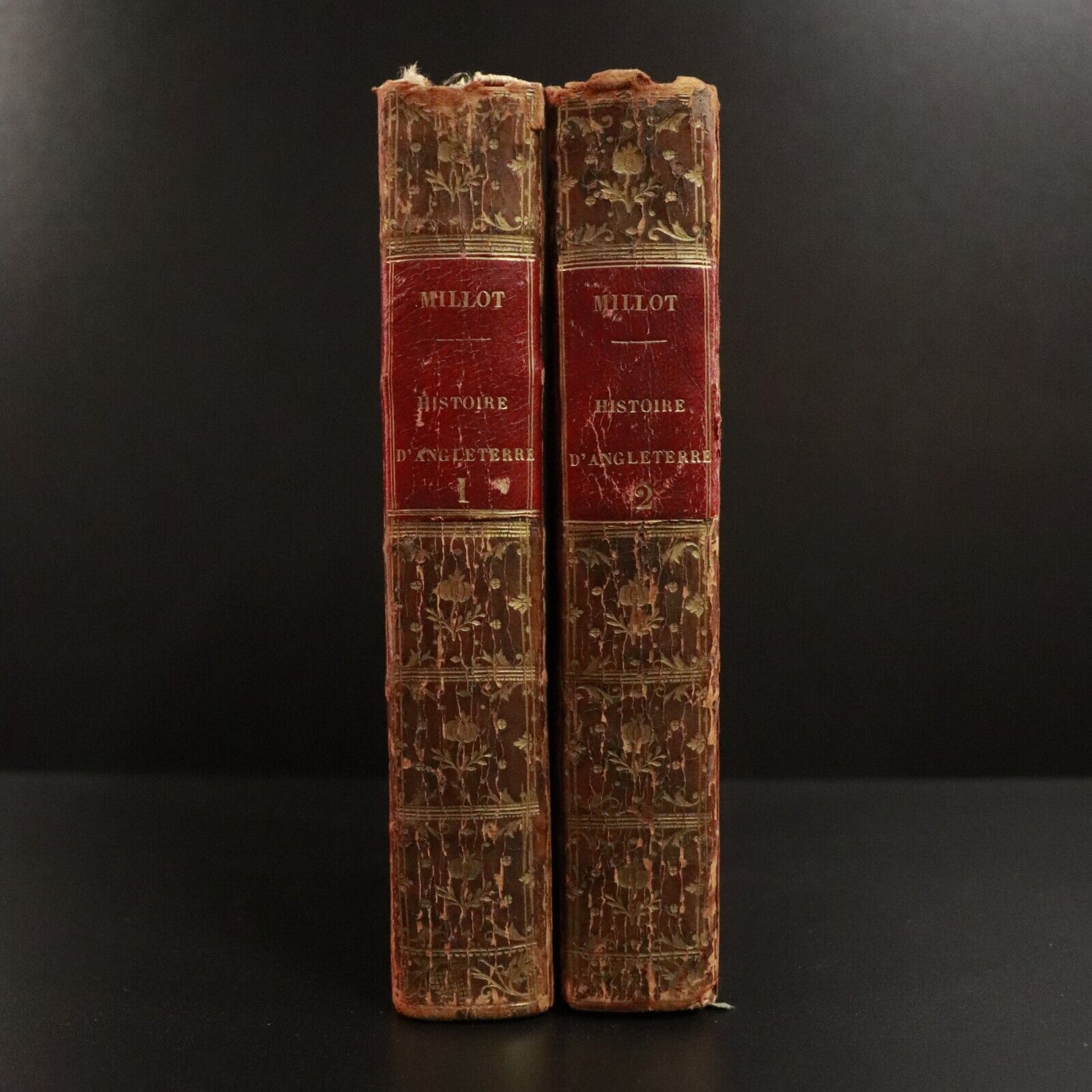 1769 2vol Elemens De L'Histoire D'Angleterre Antiquarian History Books