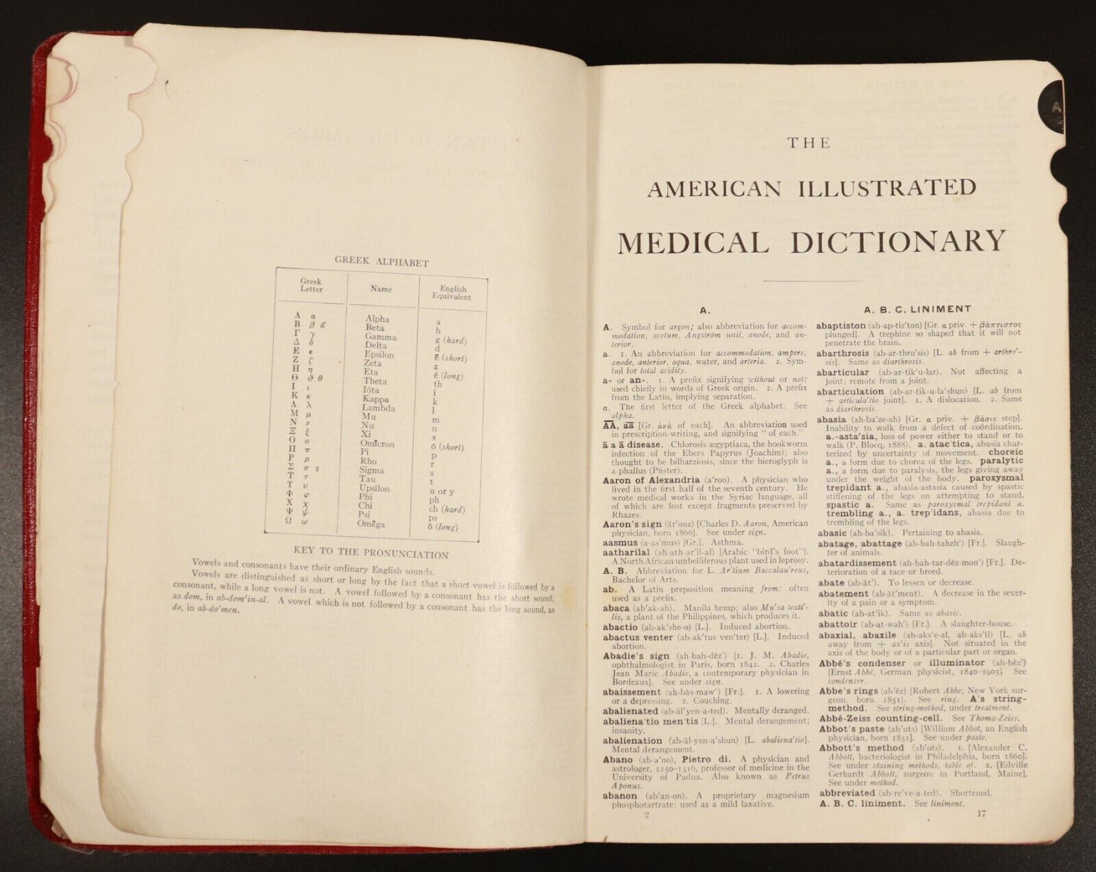 1924 American Illustrated Medical Dictionary Antique Medical Reference Book