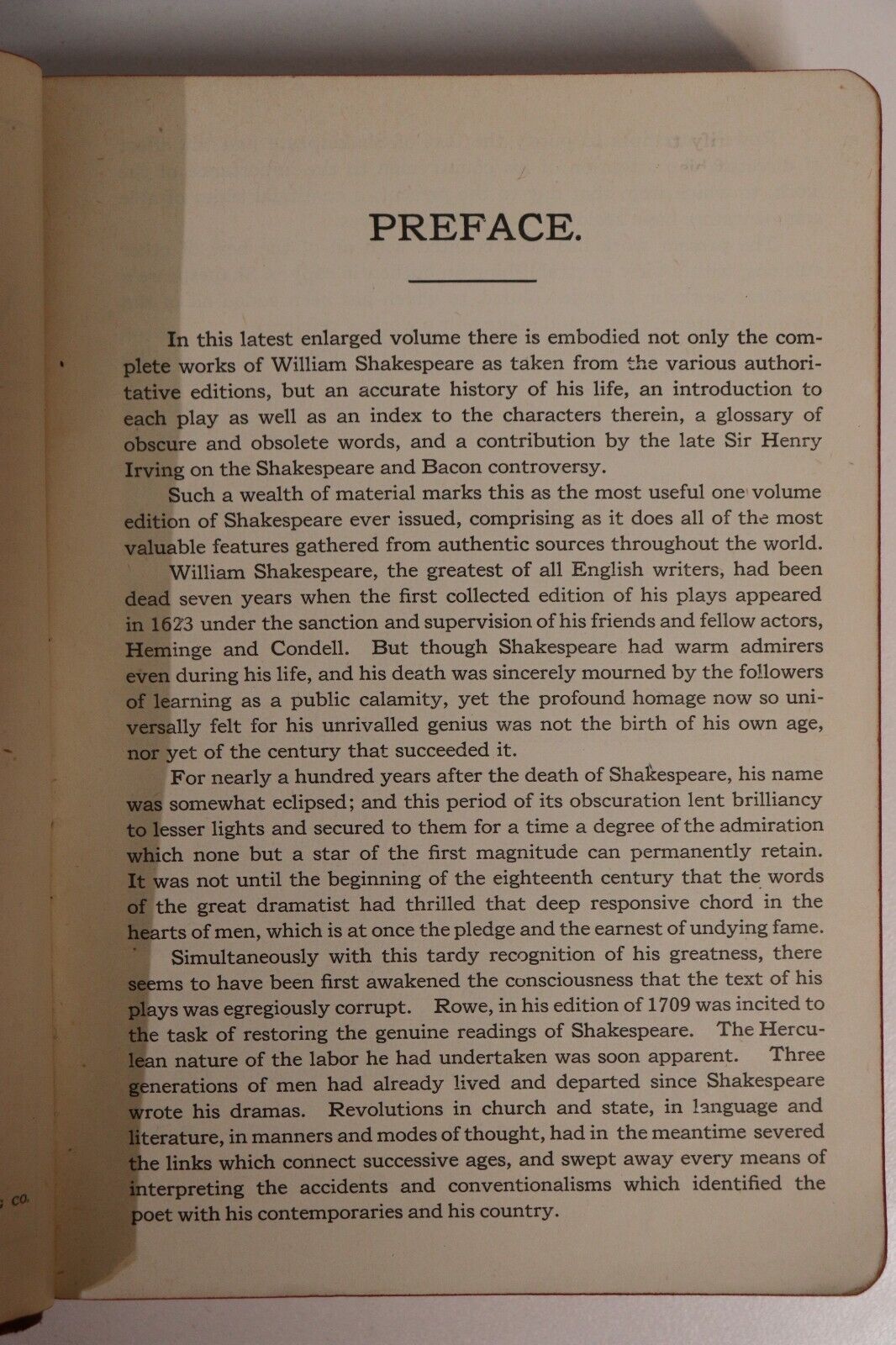 The Complete Works of William Shakespeare - 1926 - Antique Literature Book