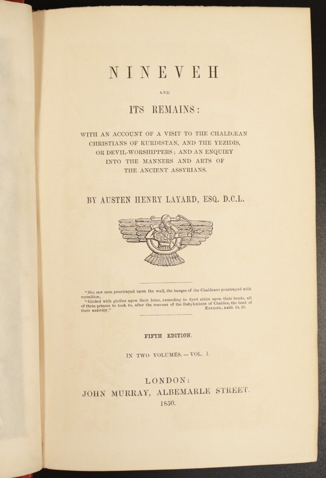 1850 2vol Nineveh And Its Remains by A.H. Layard Antiquarian Book Set Babylon