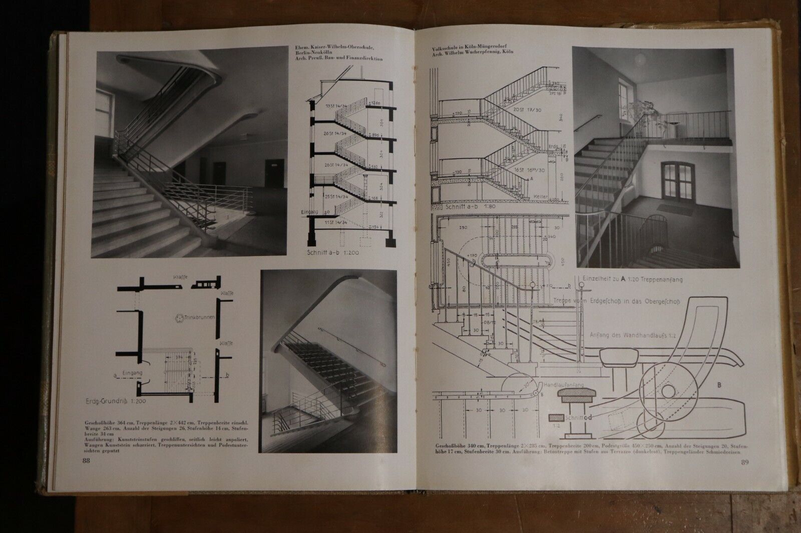 Treppen Aus Stein Holz Und Eisen - 1949 - Antique German Architecture Book