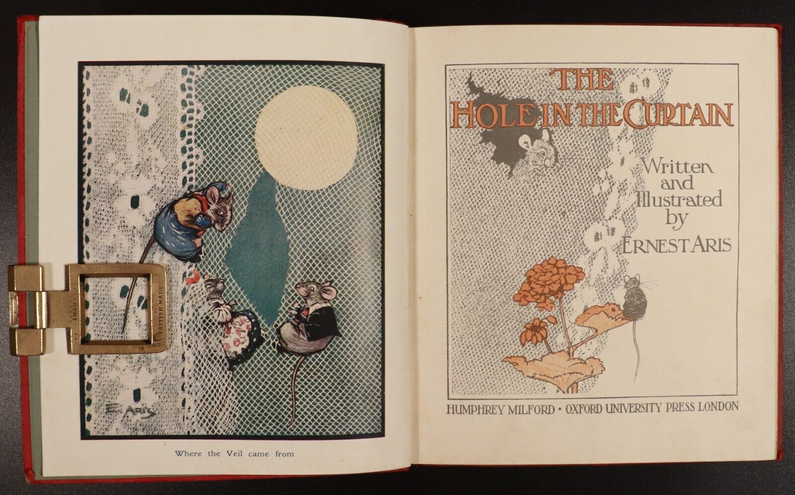 1922 The Hole In The Curtain by Ernest Aris - Antique 1st Edition Childrens Book