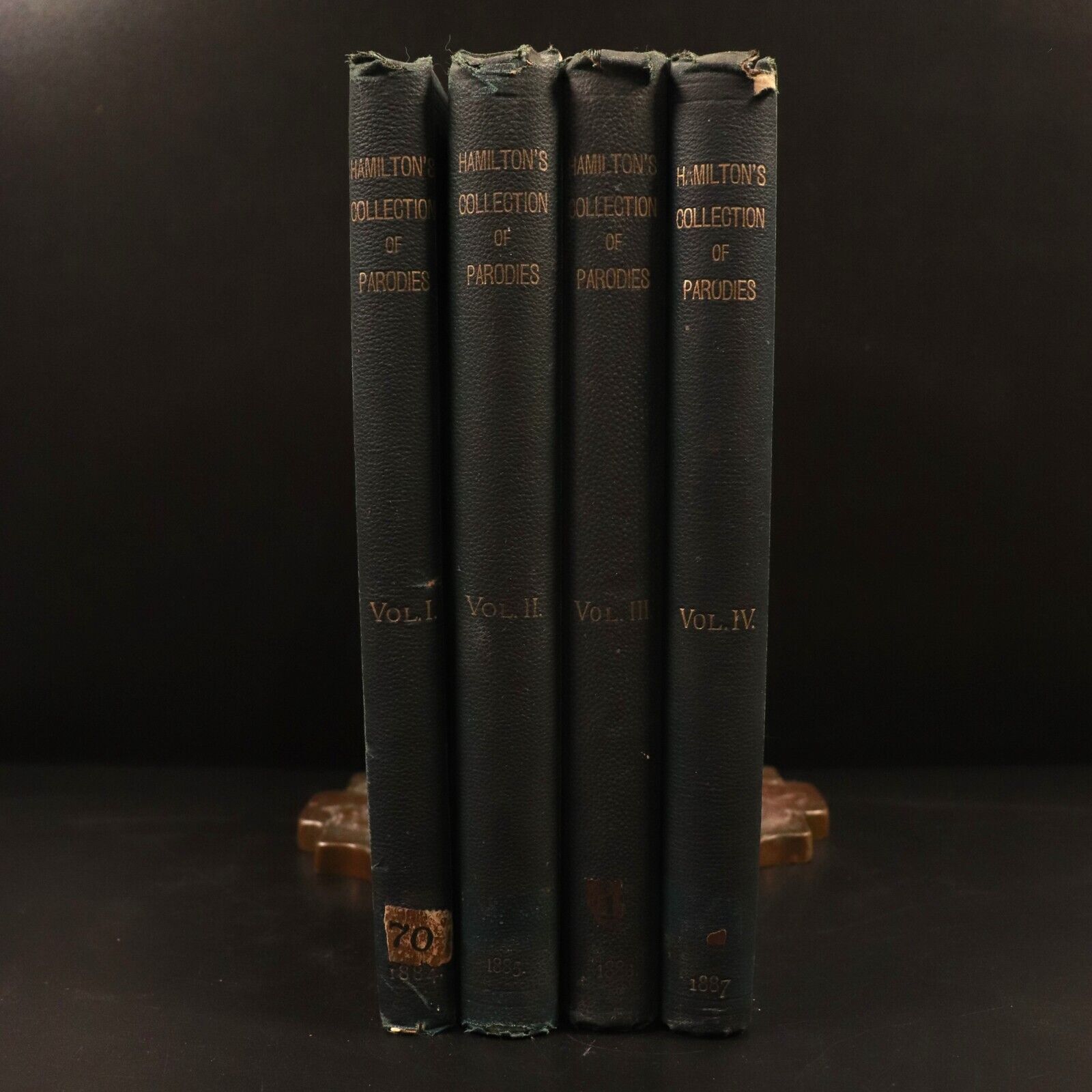 1884 4vol Parodies Of English & American Authors Antiquarian Literature Books