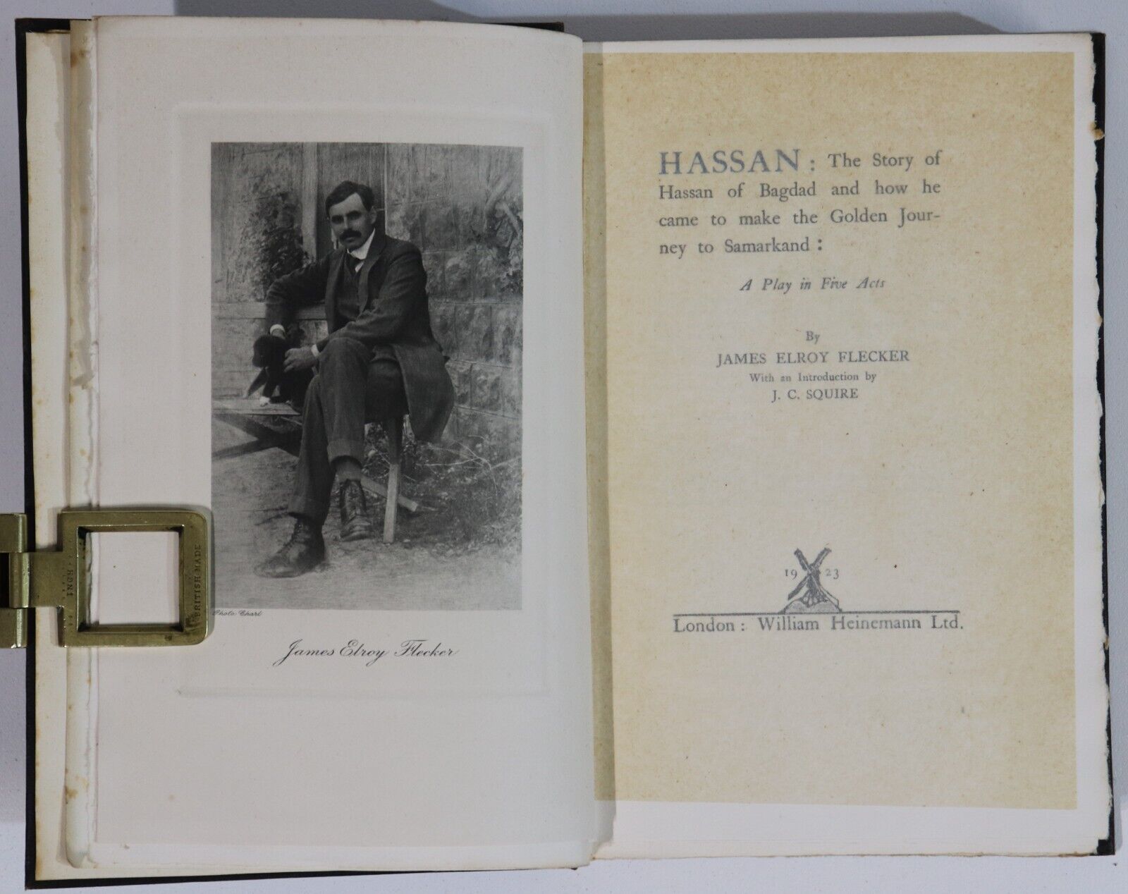 Hassan: A Play In Five Acts by J.E. Flecker - 1923 - Ltd. Ed. Antique Book