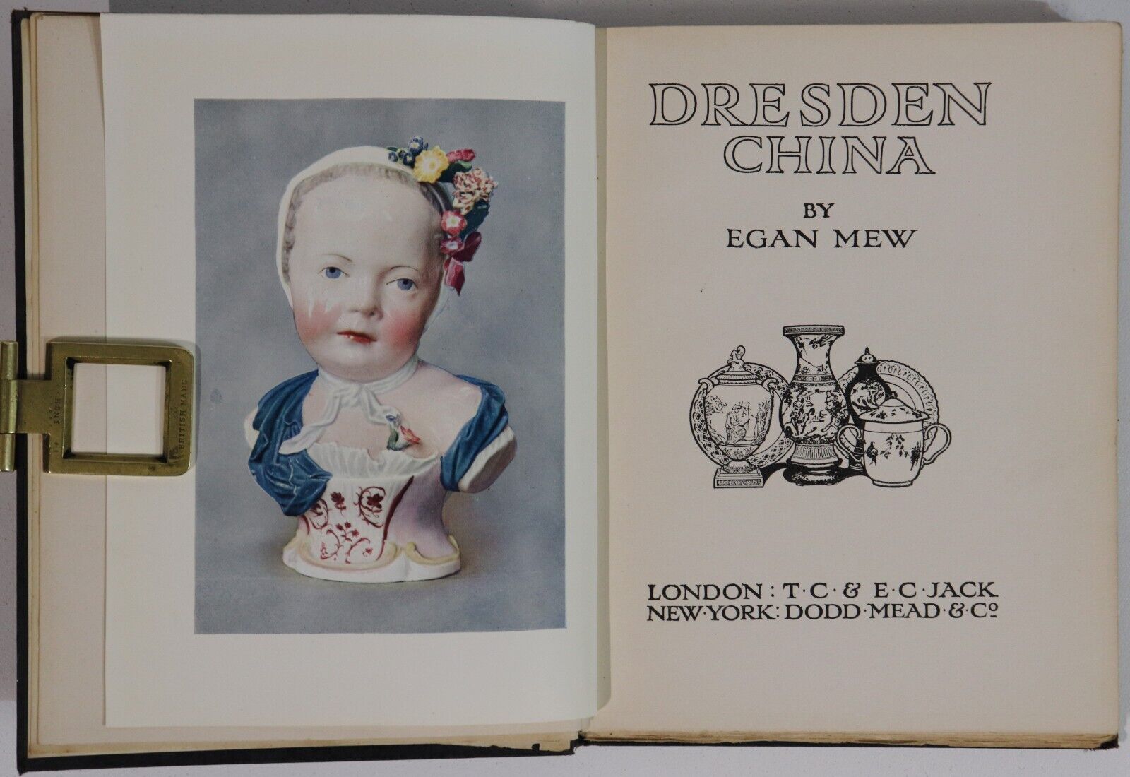 Dresden China by Egan Mew - c1909 - Antique Porcelain Collectible Reference Book - 0