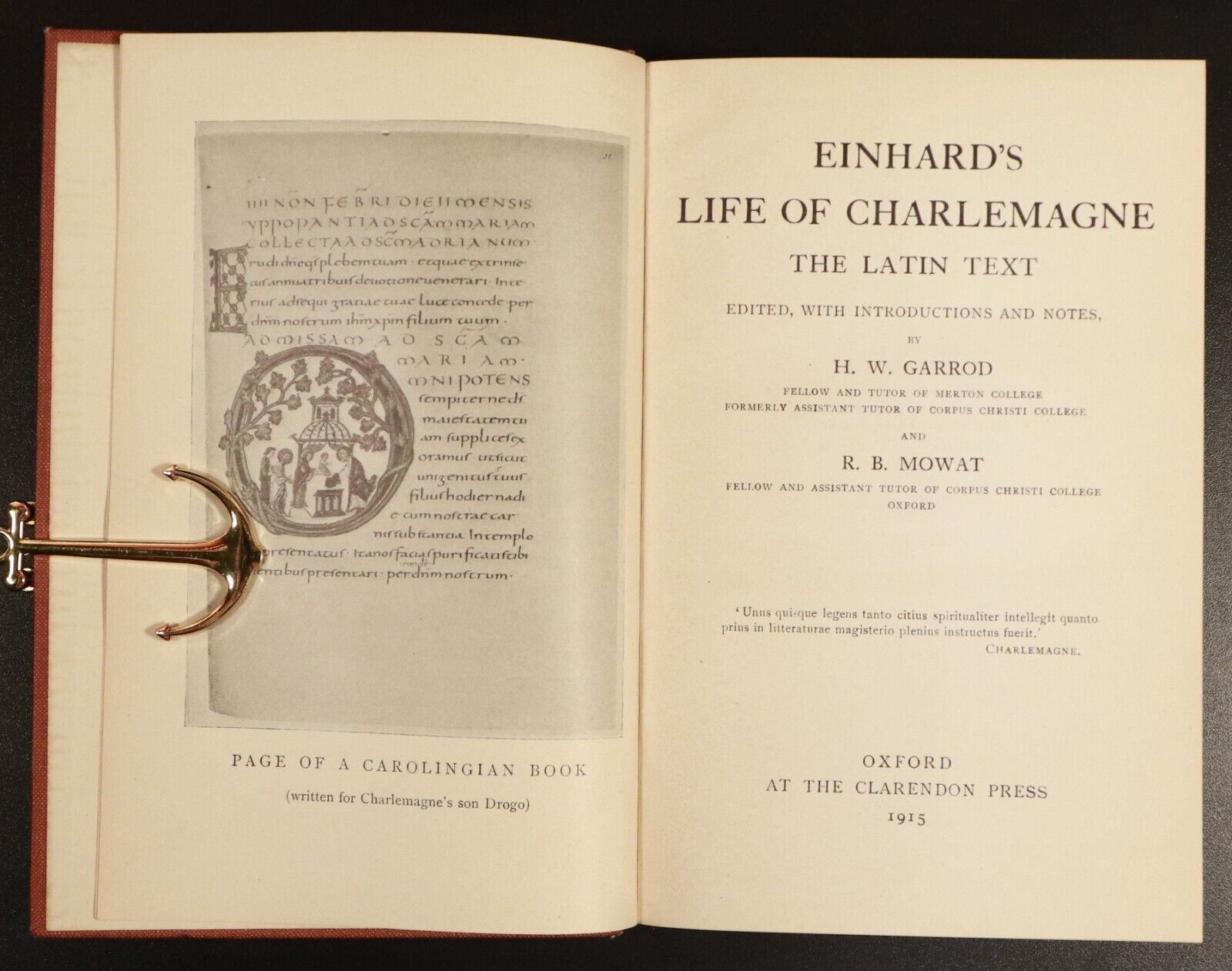 1915 Einhard's Life Of Charlemagne The Latin Text History Book by Garrod & Mowat - 0