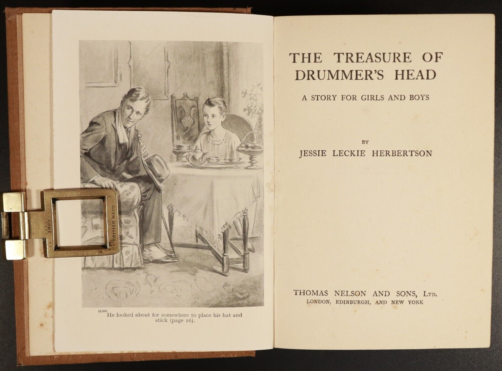 c1940 The Treasure Of Drummers Head JL Herbertson Antique Childrens Fiction Book - 0