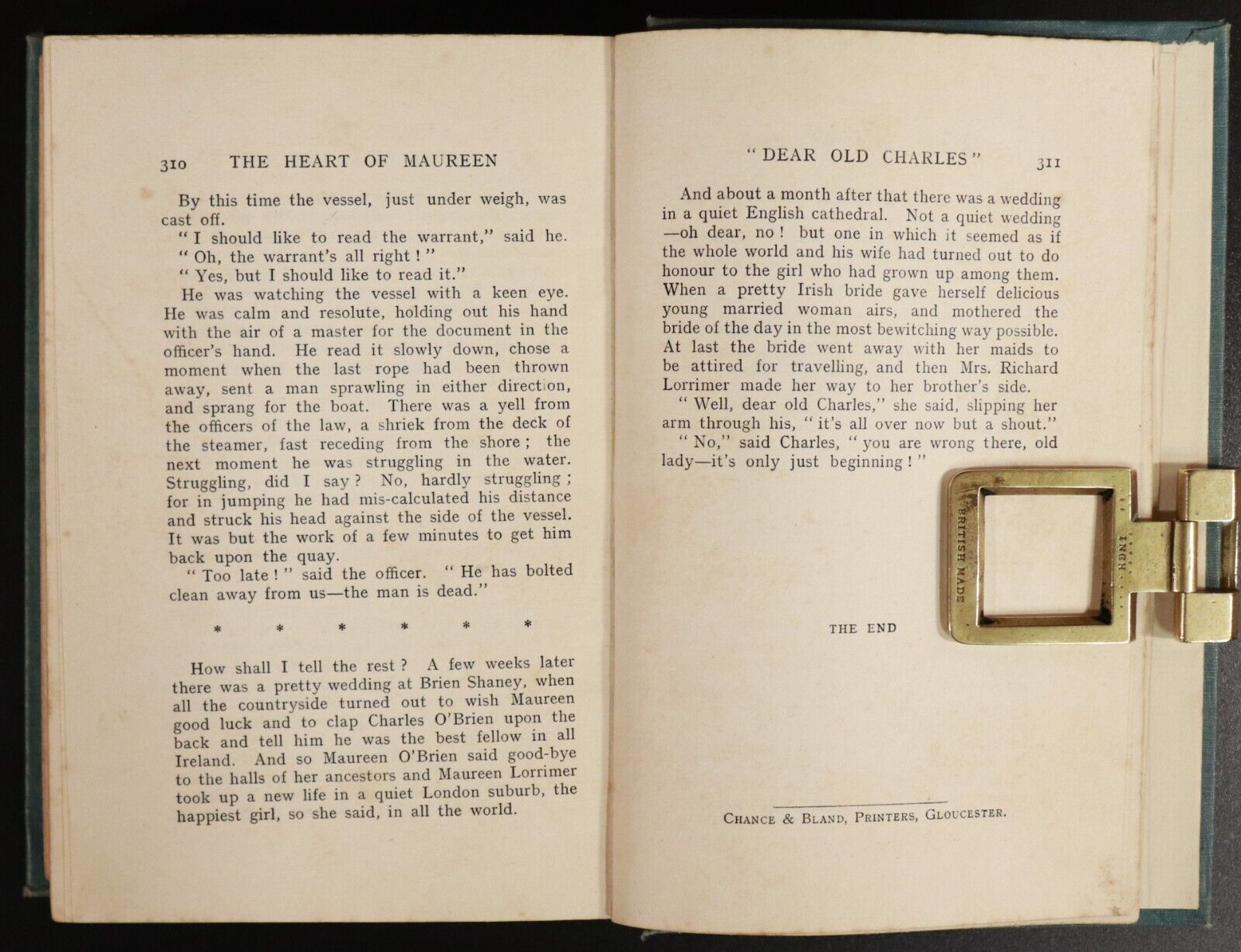 1910 The Heart Of Maureen by John Strange Winter Antique British Fiction Book