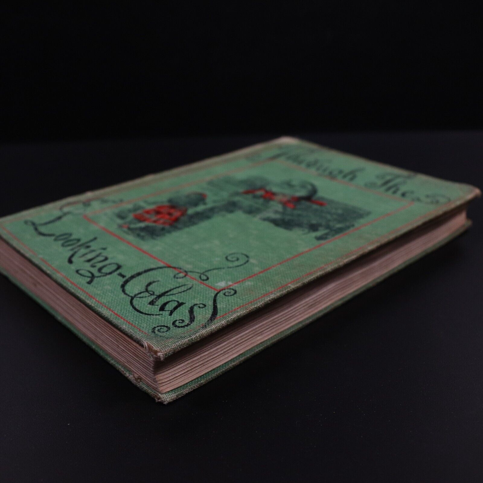 1922 Through The Looking Glass by Lewis Carroll Antique Fiction Book J. Tenniel