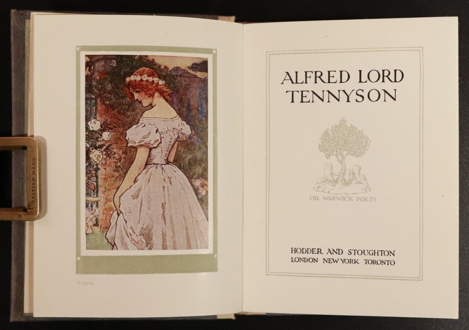 c1912 Alfred Lord Tennyson - The Warwick Poets Antique Poetry Book