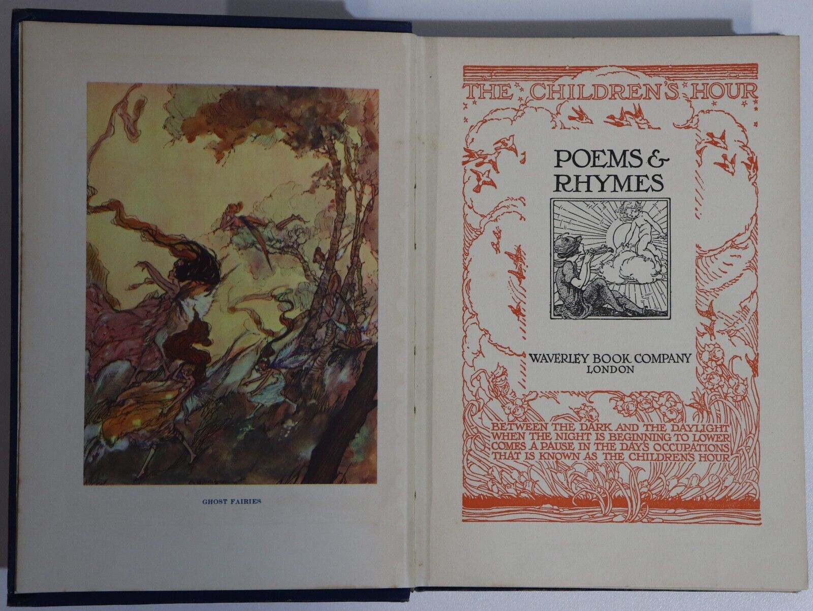 The Children's Hour: Poems & Rhymes - c1912 - Antique Children's Book - 0