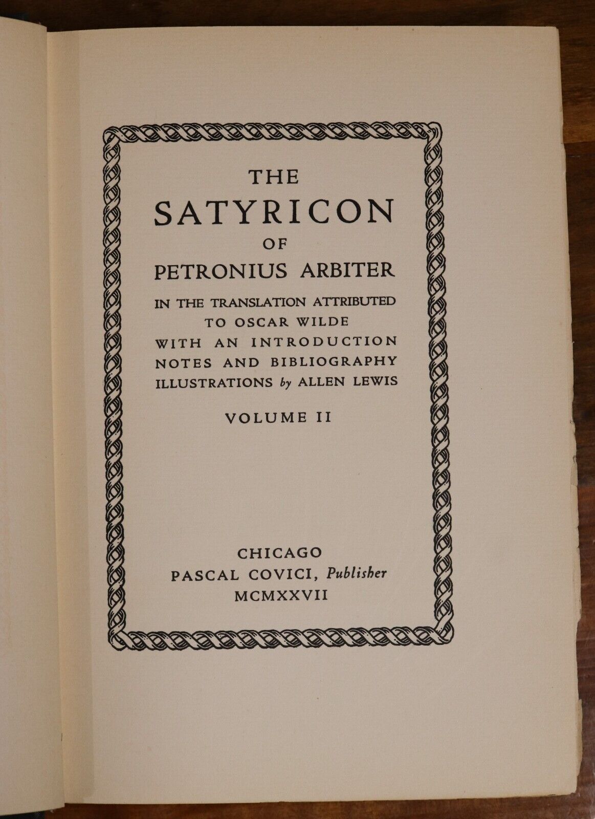 The Satyricon Of Petronius Arbiter - 1927 - 2 Volume Set Antique Books