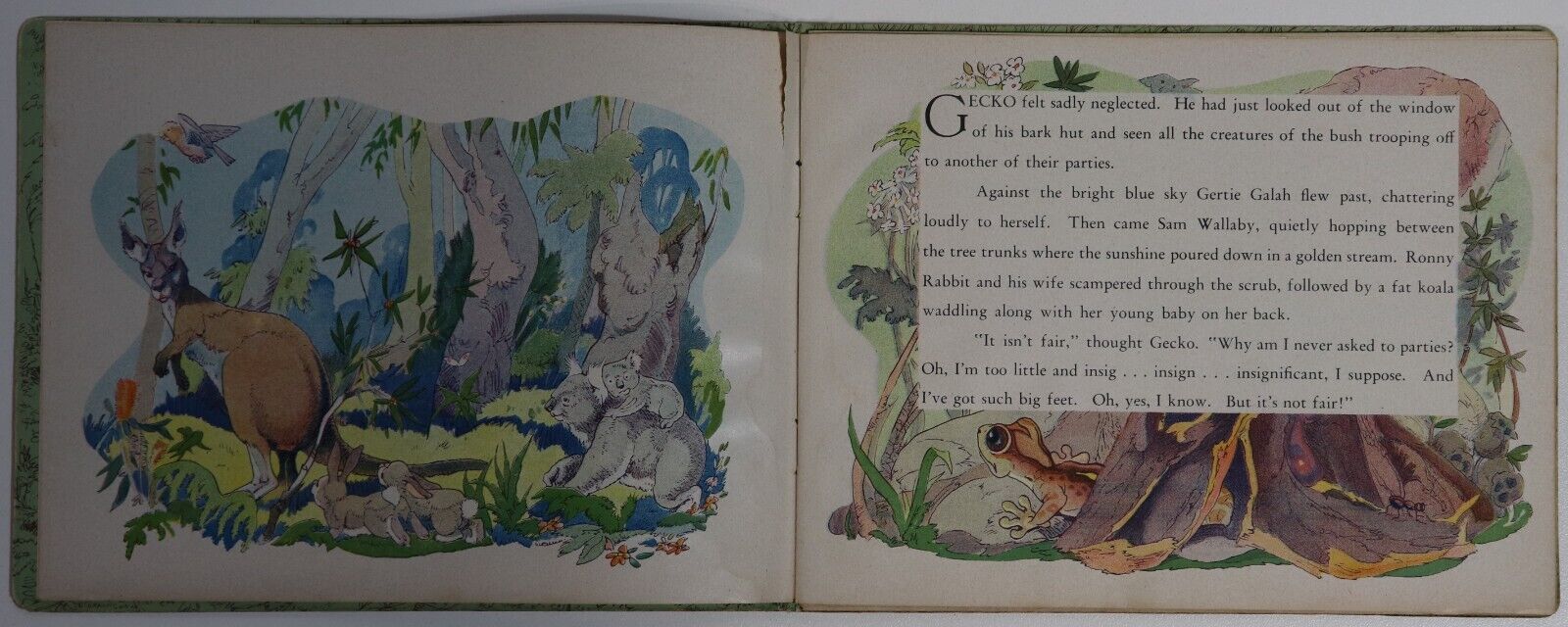 Gecko: The Lizard Who Lost His Tail - 1944 - Antique Children's Book