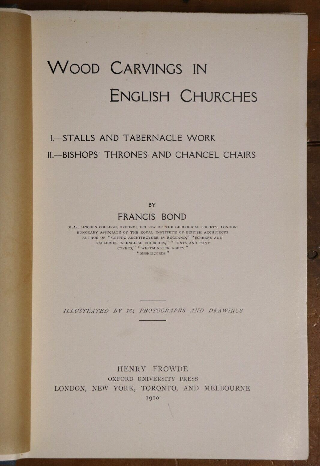 1910 Wood Carvings In English Churches Stalls Tabernacle Work Architecture Book