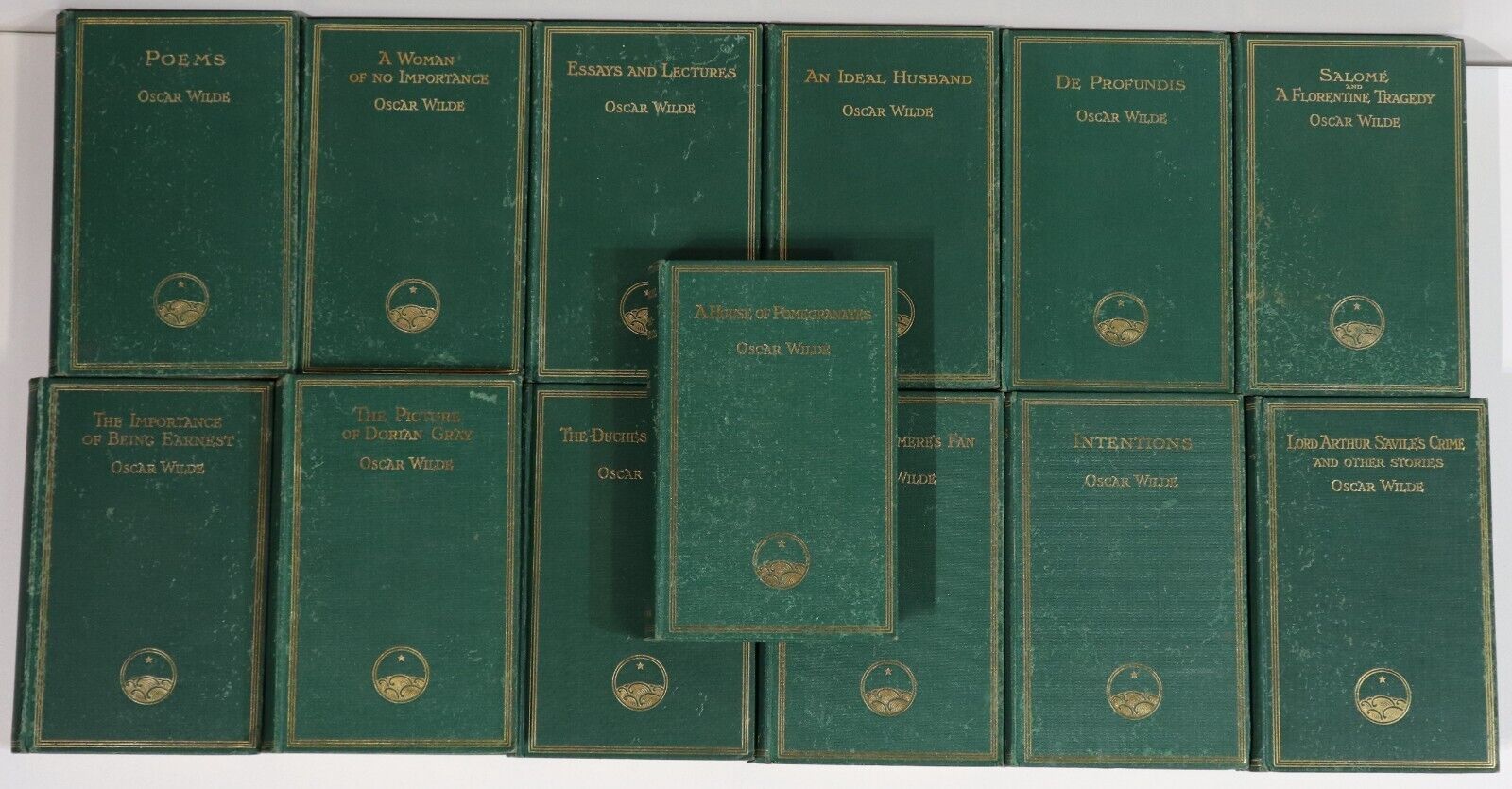 c1909 13vol The Works Of Oscar Wilde Antique Literature Book Collection