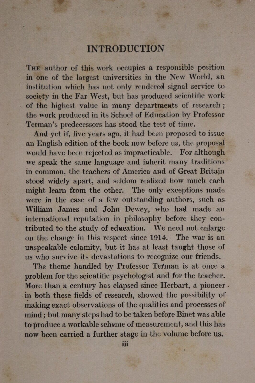 The Measurement Of Intelligence by LM Terman - 1921 - Antique Psychology Book