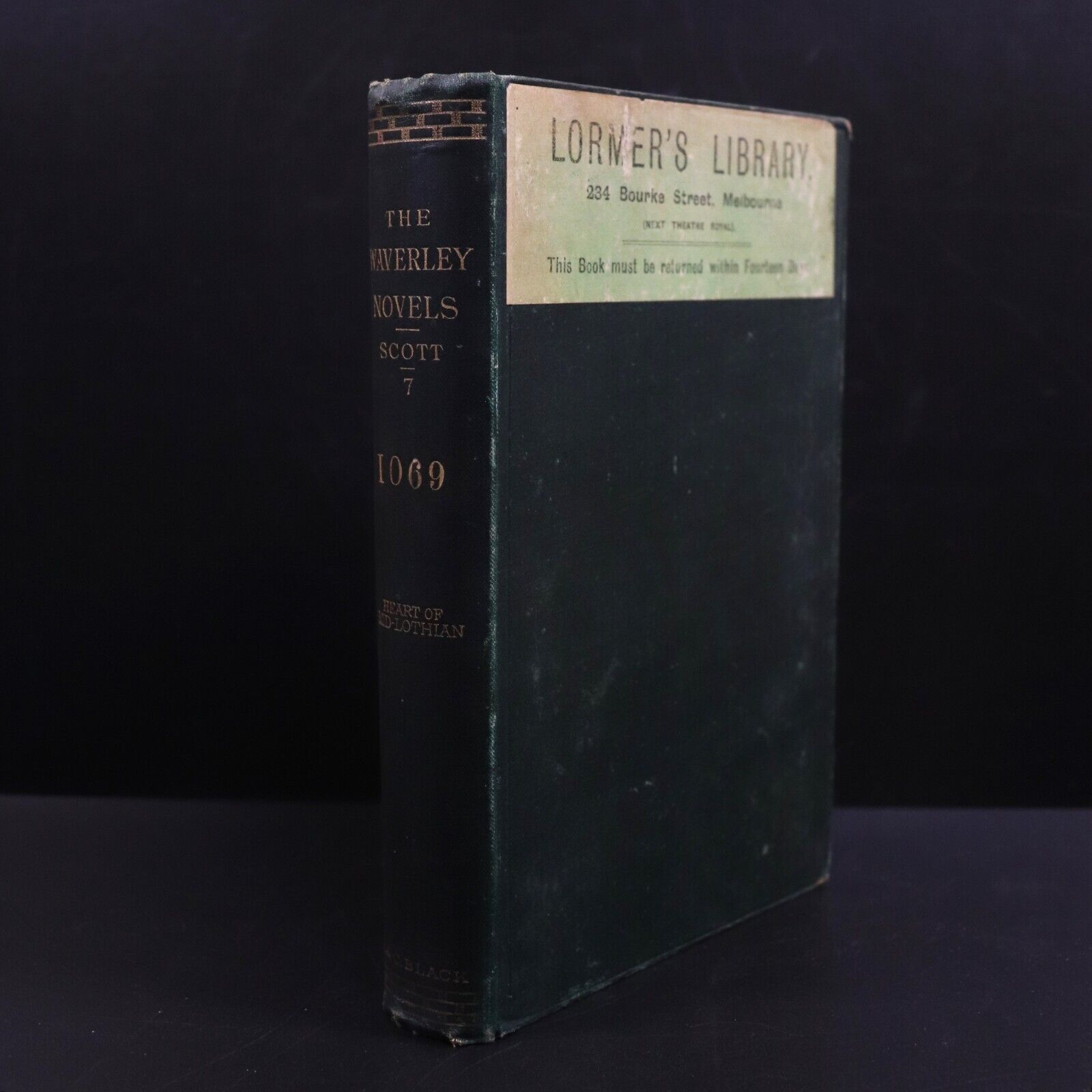1886 Heart Of Mid-Lothian by Walter Scott Antique Fiction Book Waverley Novels