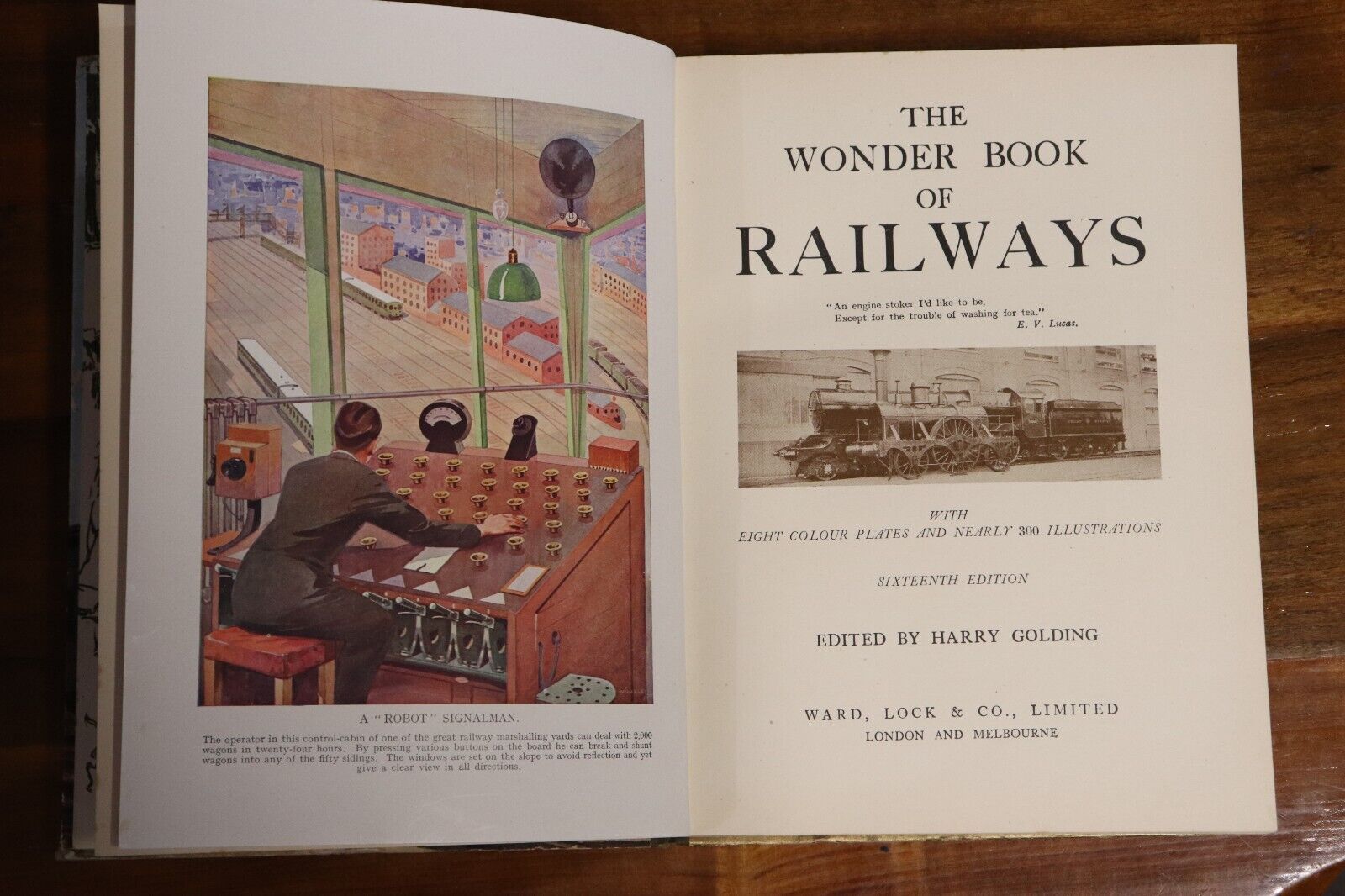 The Wonder Book Of Railways - c1940 - Antique Childrens Book - 0