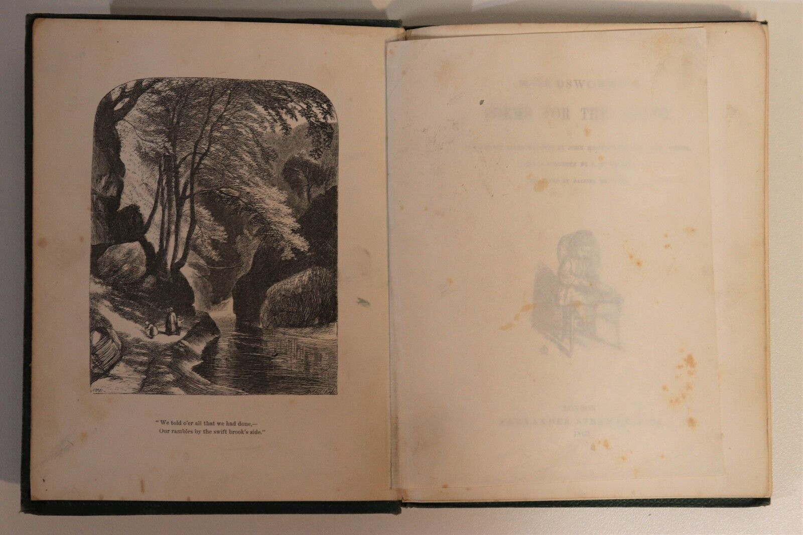 Wordsworth's Poems For The Young - 1863 - Antique Poetry Book