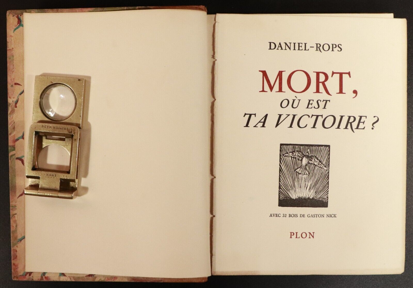 1934 Mort, Où Est Ta Victoire? Ltd Edition French Fiction Book Fine Binding - 0