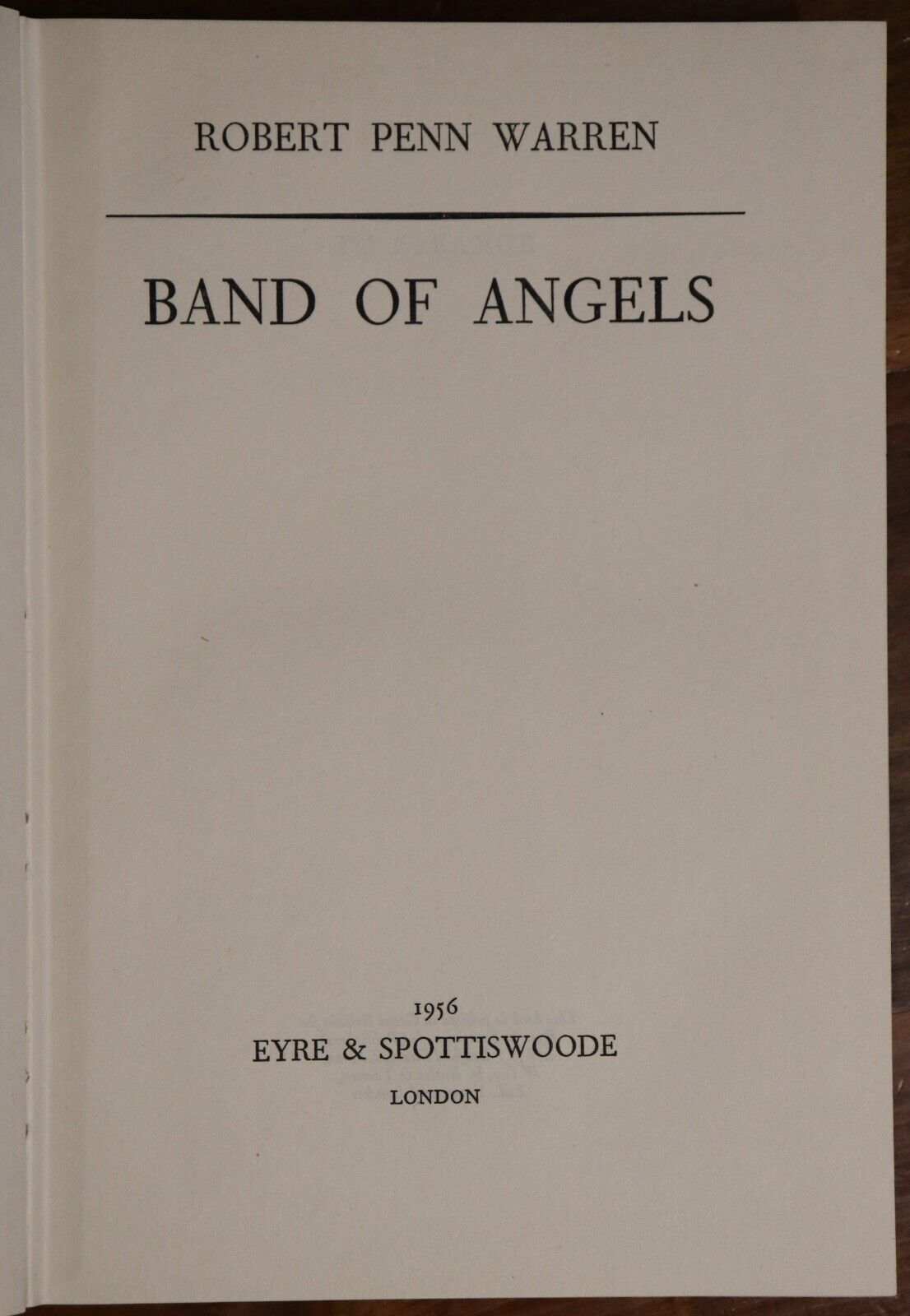 Band Of Angels by Robert Penn Warren - 1956 - American Civil War Literature Book - 0