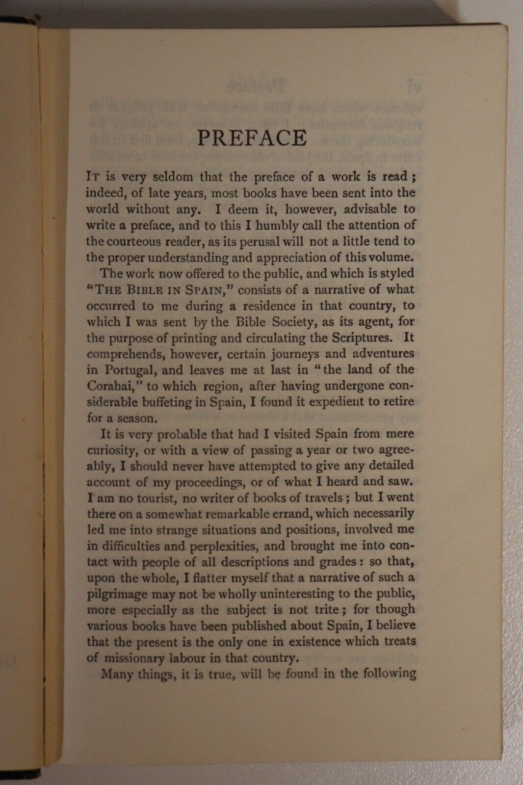 The Bible In Spain by George Borrow - c1920 - Antique Literature Book