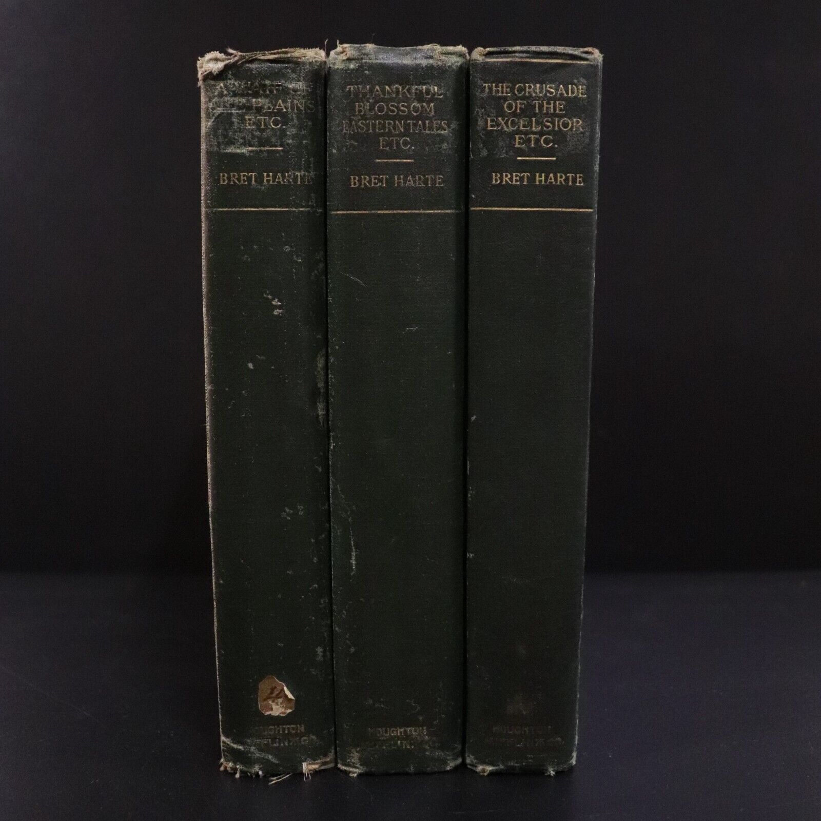 1902 3vol The Works Of Bret Harte Antique American Fiction Books